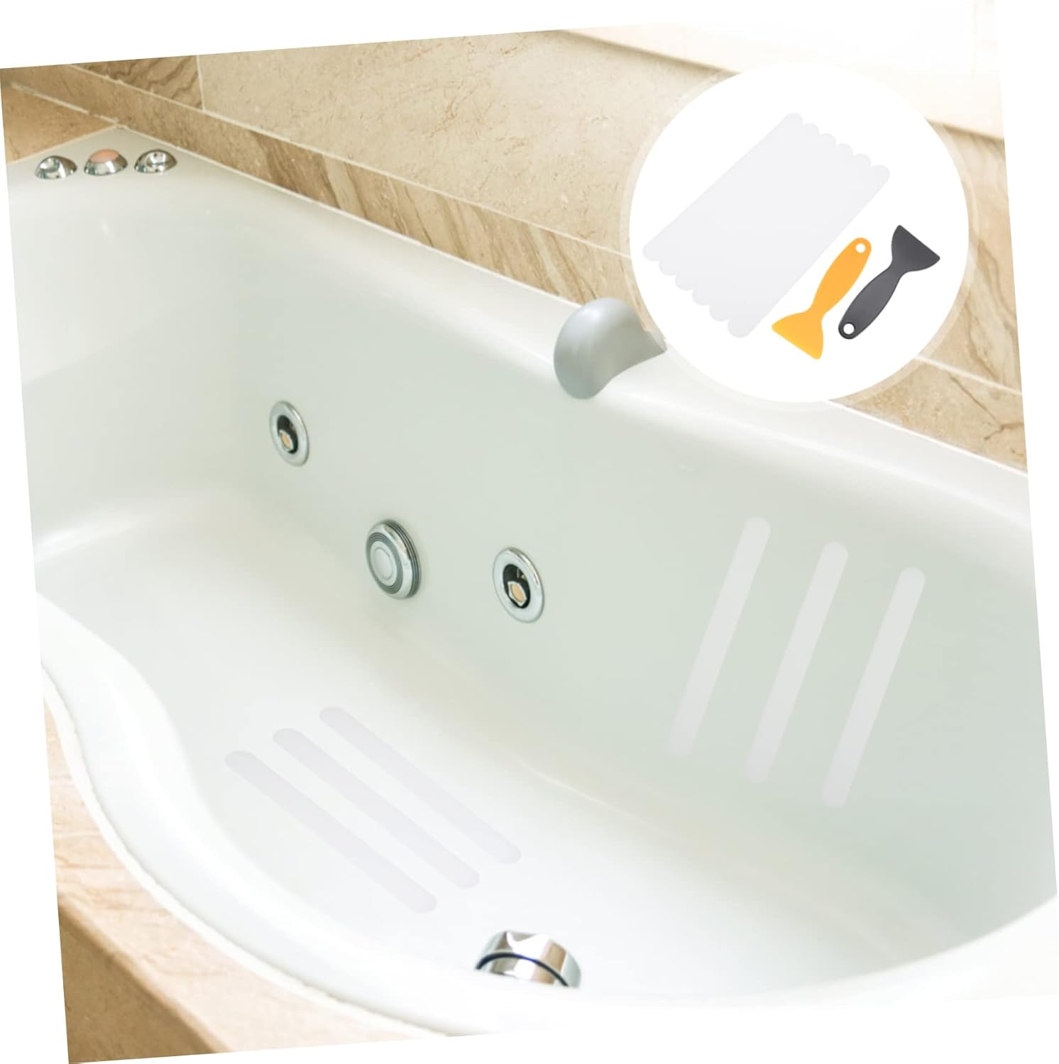 Cabilock 6Pcs Clear Non-Slip Bathroom Stickers
