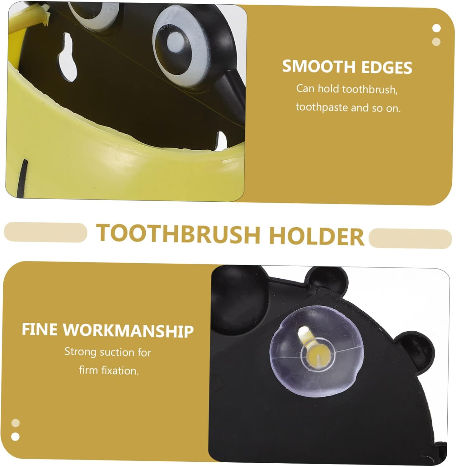 Veemoon Ladybug Wall-Mounted Toothbrush Holder