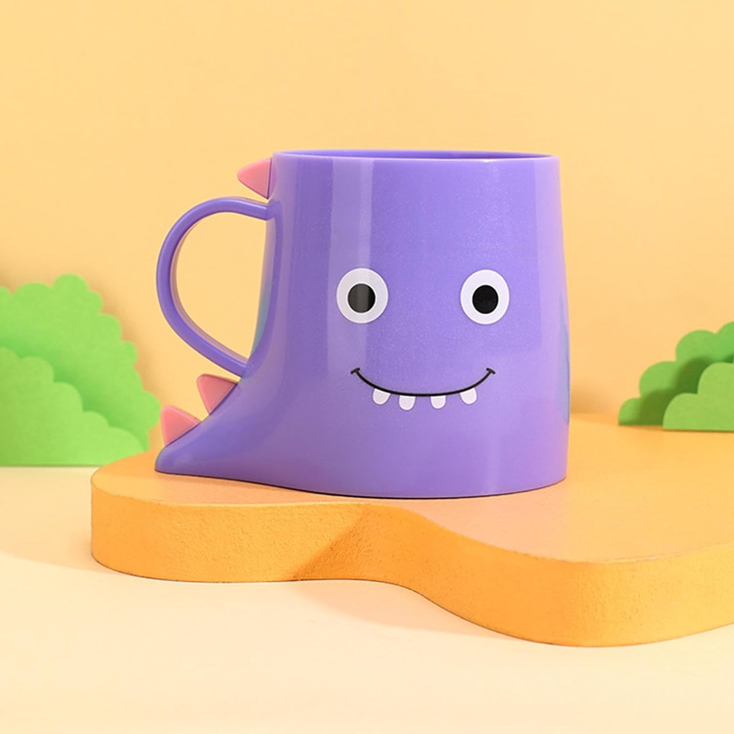 Dinosaur Toothbrush Holder with Wash Cup Purple
