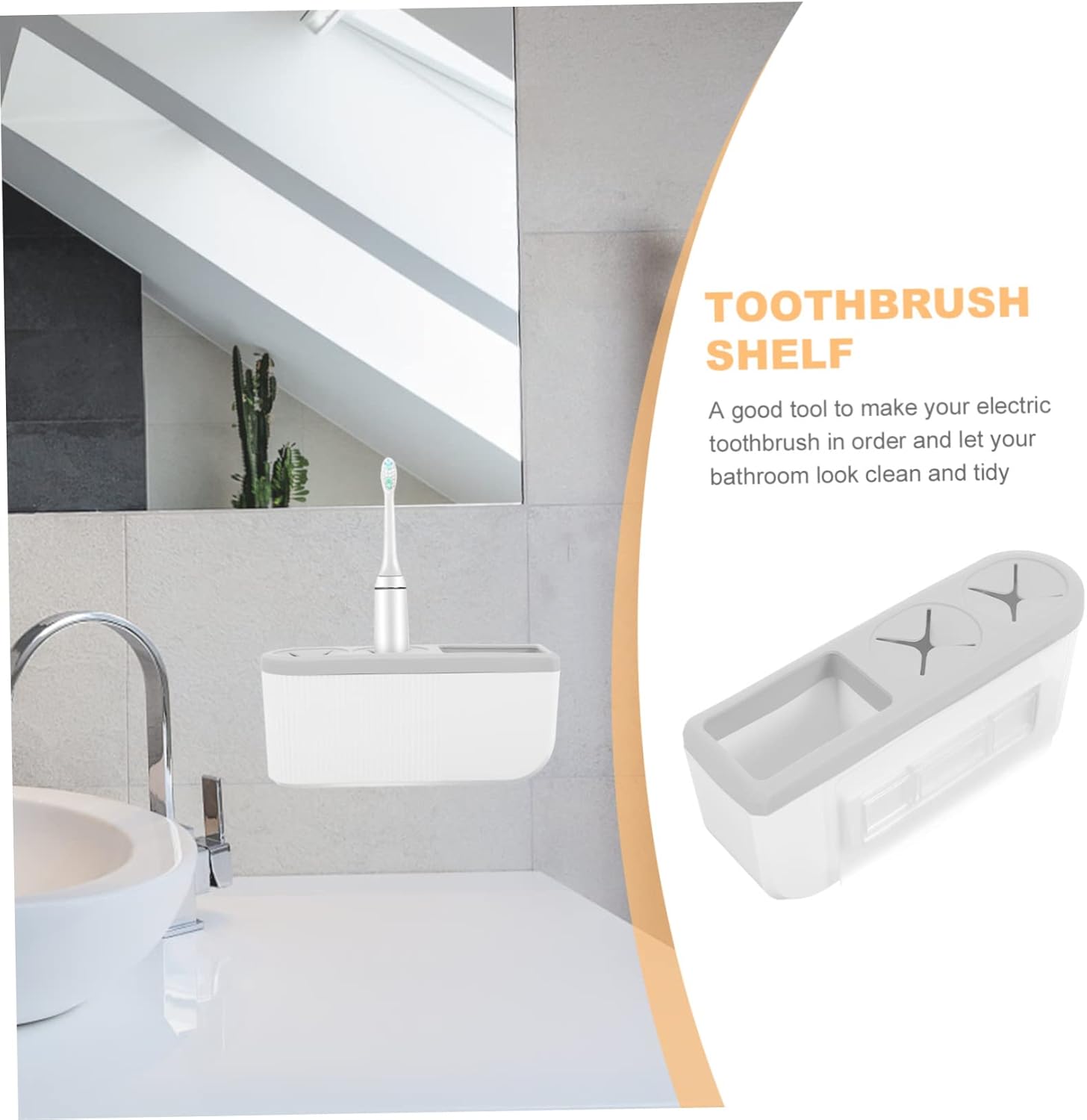 Mobestech Wall Mounted Electric Toothbrush Holder 1
