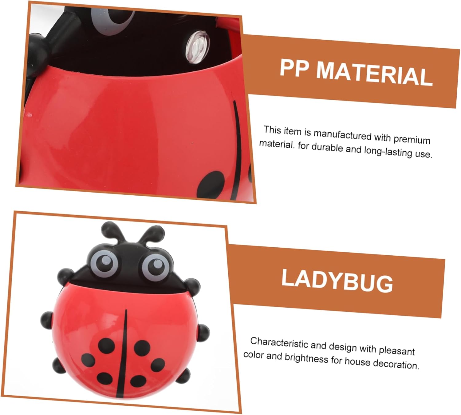 Garneck Ladybug Toothbrush Holder with Suction Cup