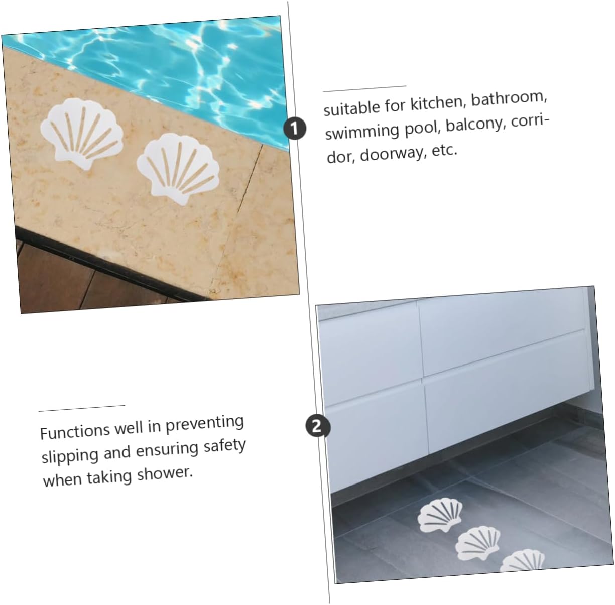 MAGICLULU Non-Slip Bath Stickers for Shower Tub Safety 1
