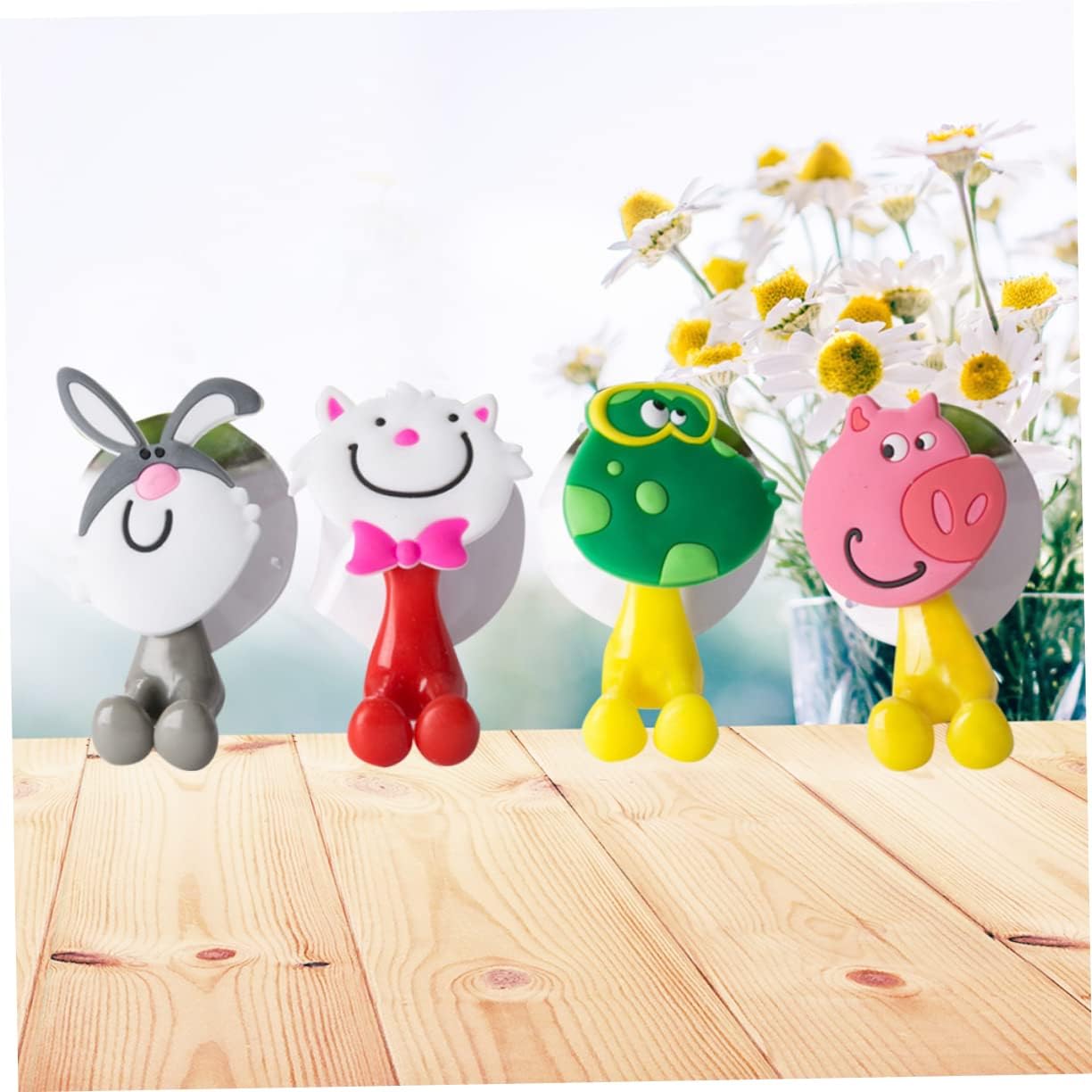 Anneome Cartoon Animal Suction Cup Toothbrush Holder