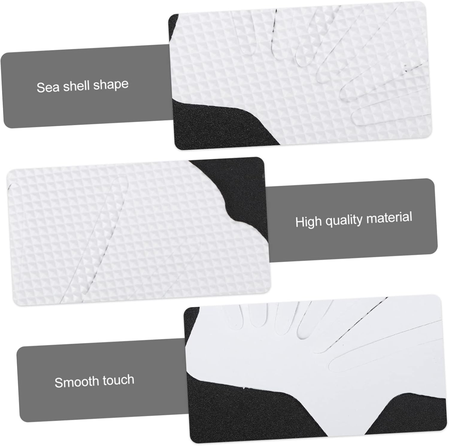 Luxshiny 12PCS Sea Shell Anti Slip Stickers for Shower Safety