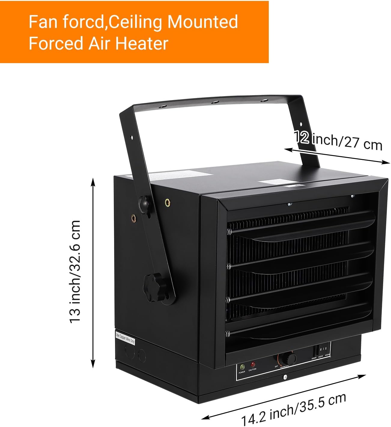 PioneerWorks 5000W Electric Ceiling Garage Heater with Overheat Protection
