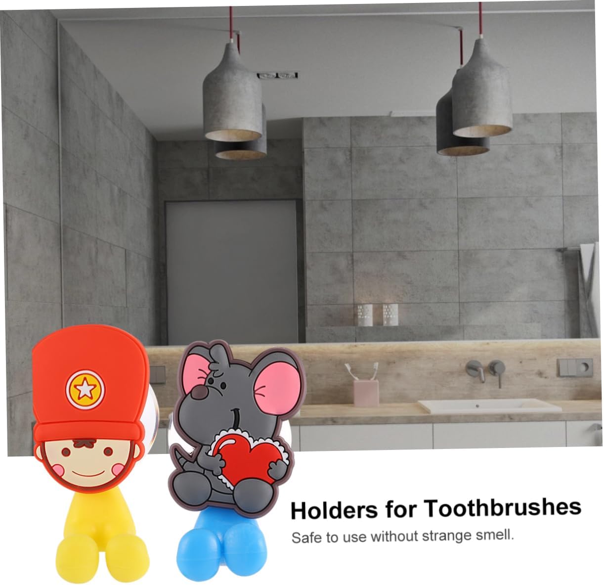 SOLUSTRE Suction Cup Toothbrush Holder 3pcs Set