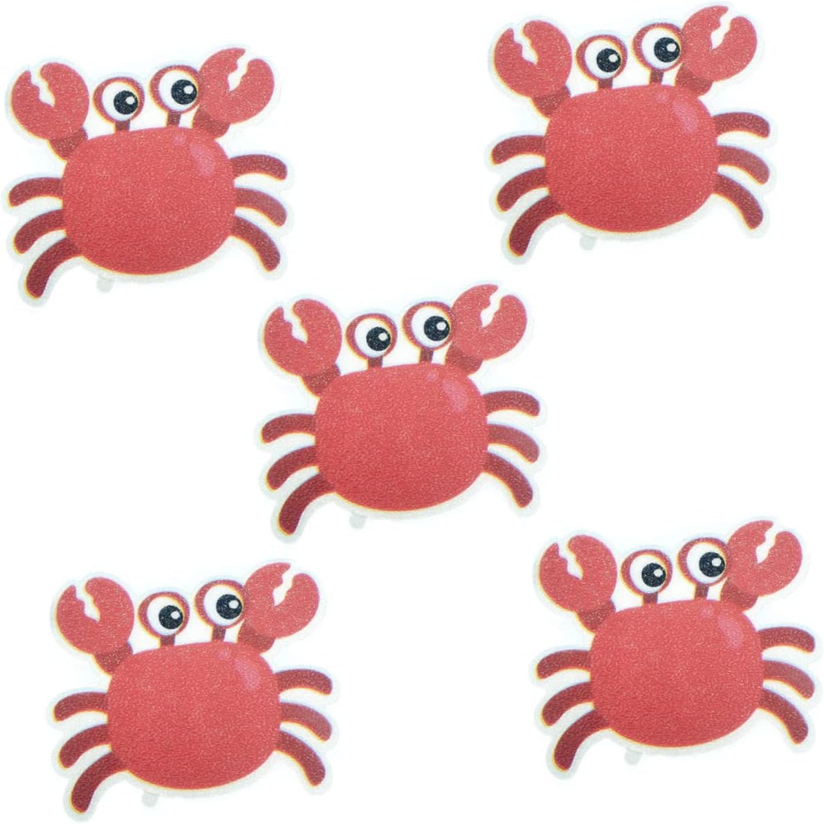 Marine Crab Non-Slip Stickers 5pcs for Bathroom Safety