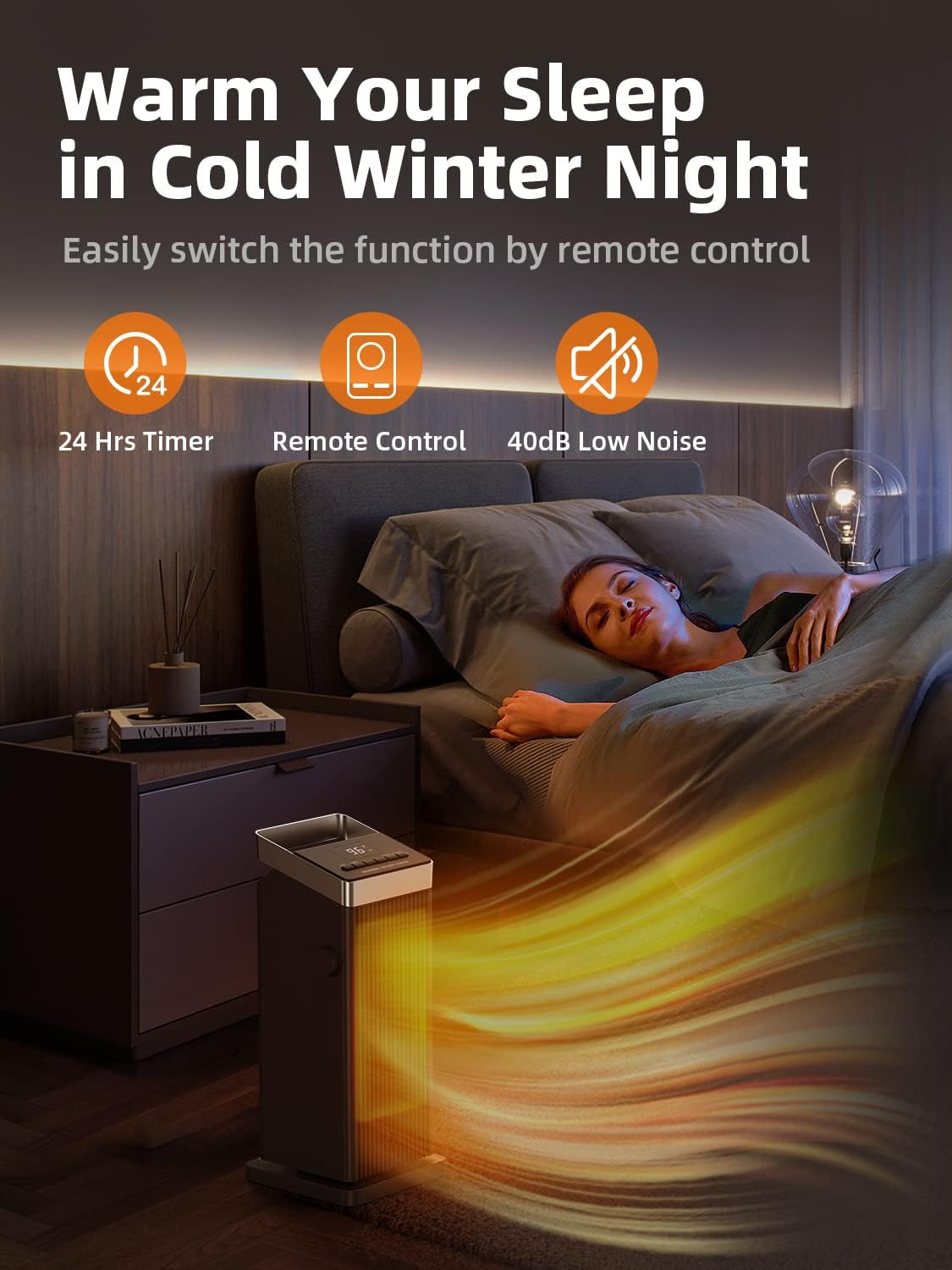 BREEZOME 1500W Fast Heating Space Heater with Remote Control 1