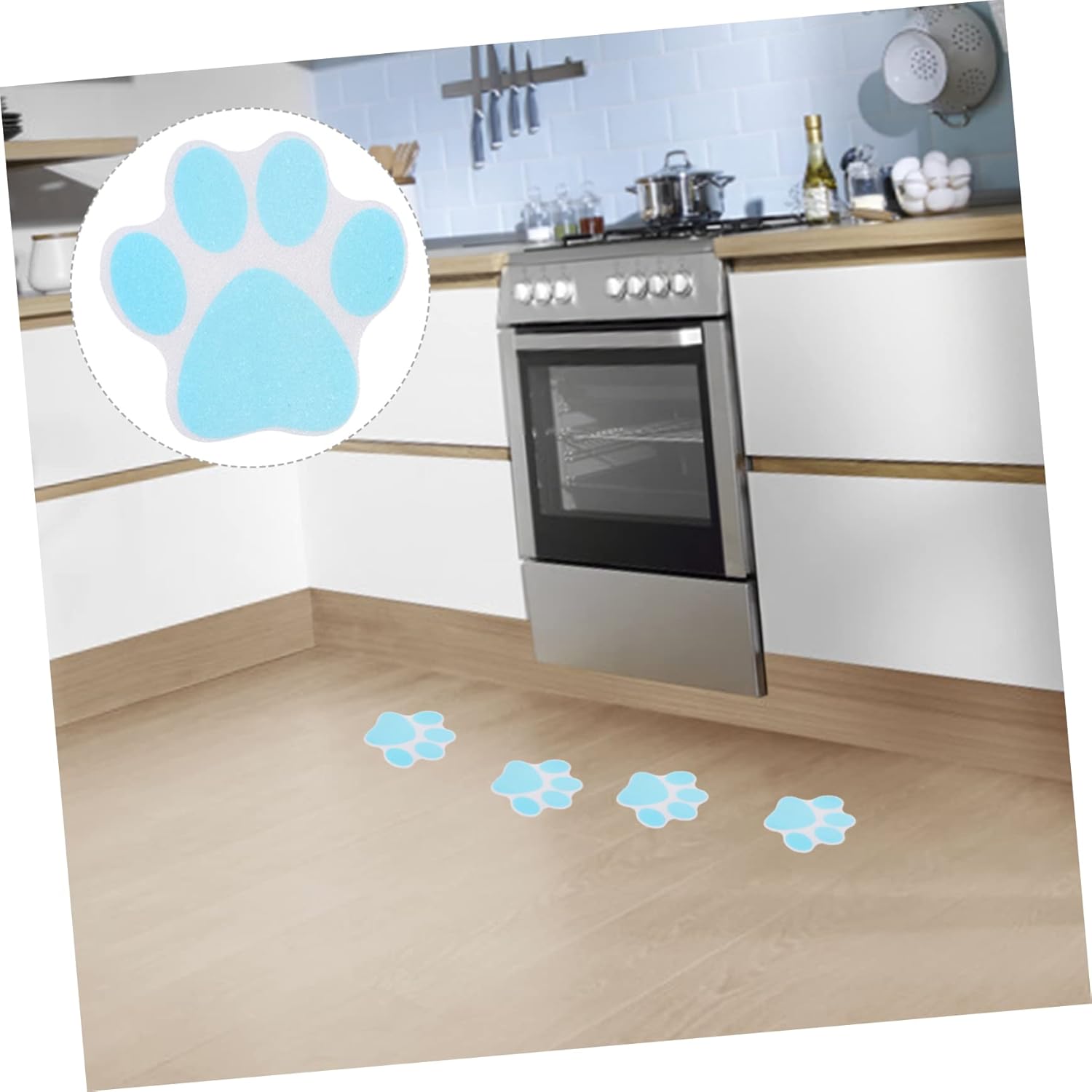 Ciieeo 10pcs Anti-Slip Paw Stickers for Bathtub Shower 1