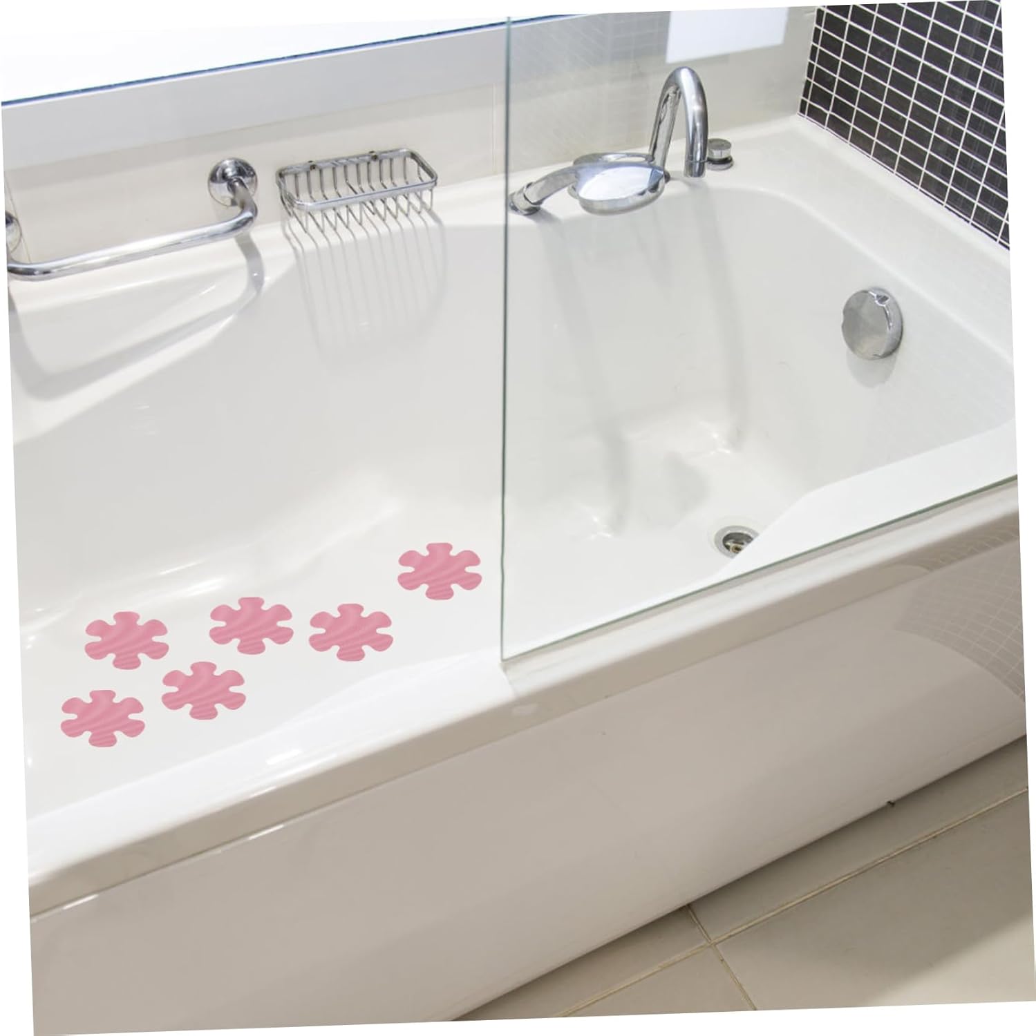 Zerodeko 20PCS Non-Slip Flower Stickers for Bath Stairs