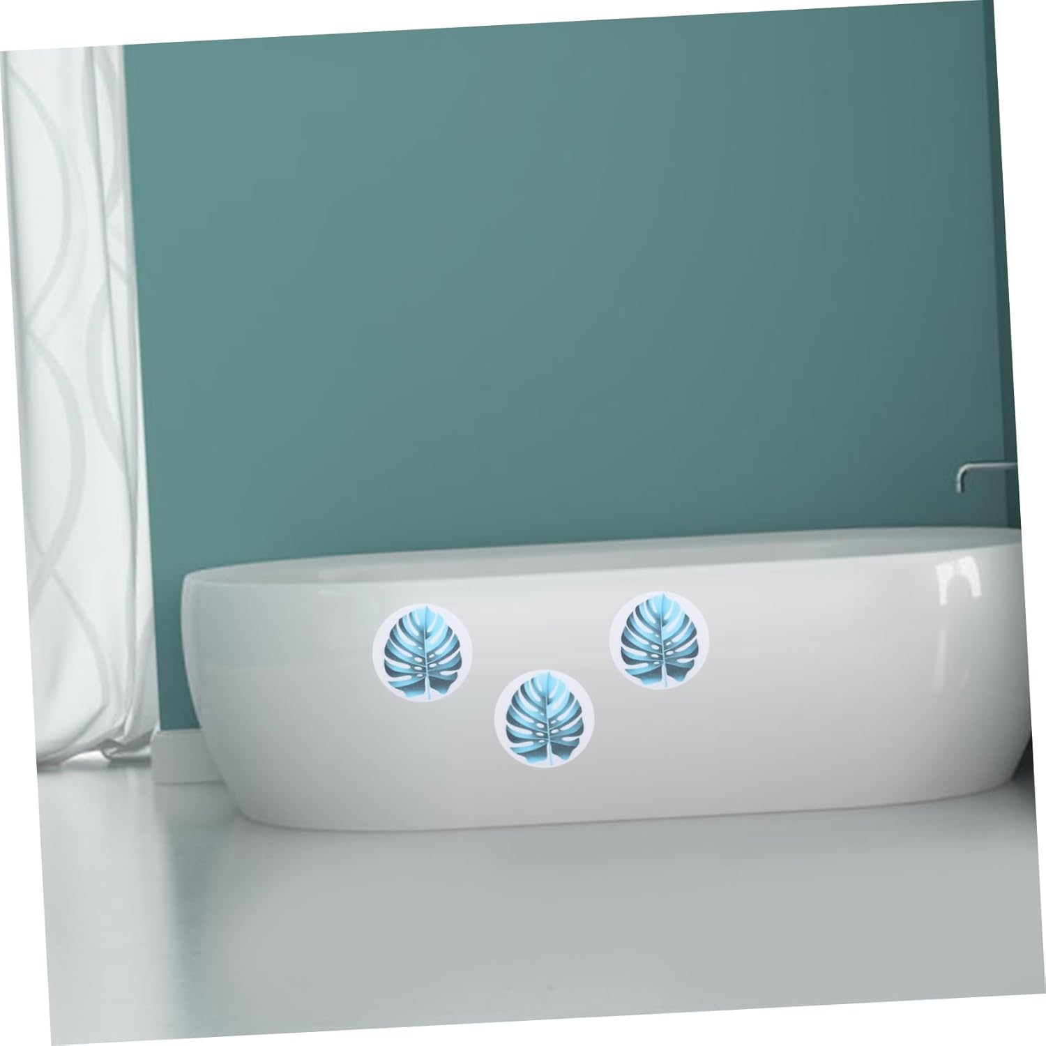 ABOOFAN Non-Slip Leaf Bath Stickers - Waterproof for Kids and Adults
