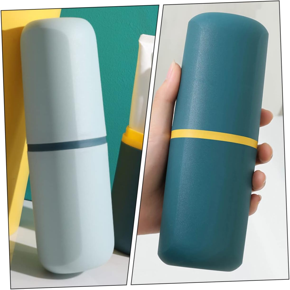 PACKOVE 4Pcs Portable Travel Toothbrush Holder Case with Toothpaste
