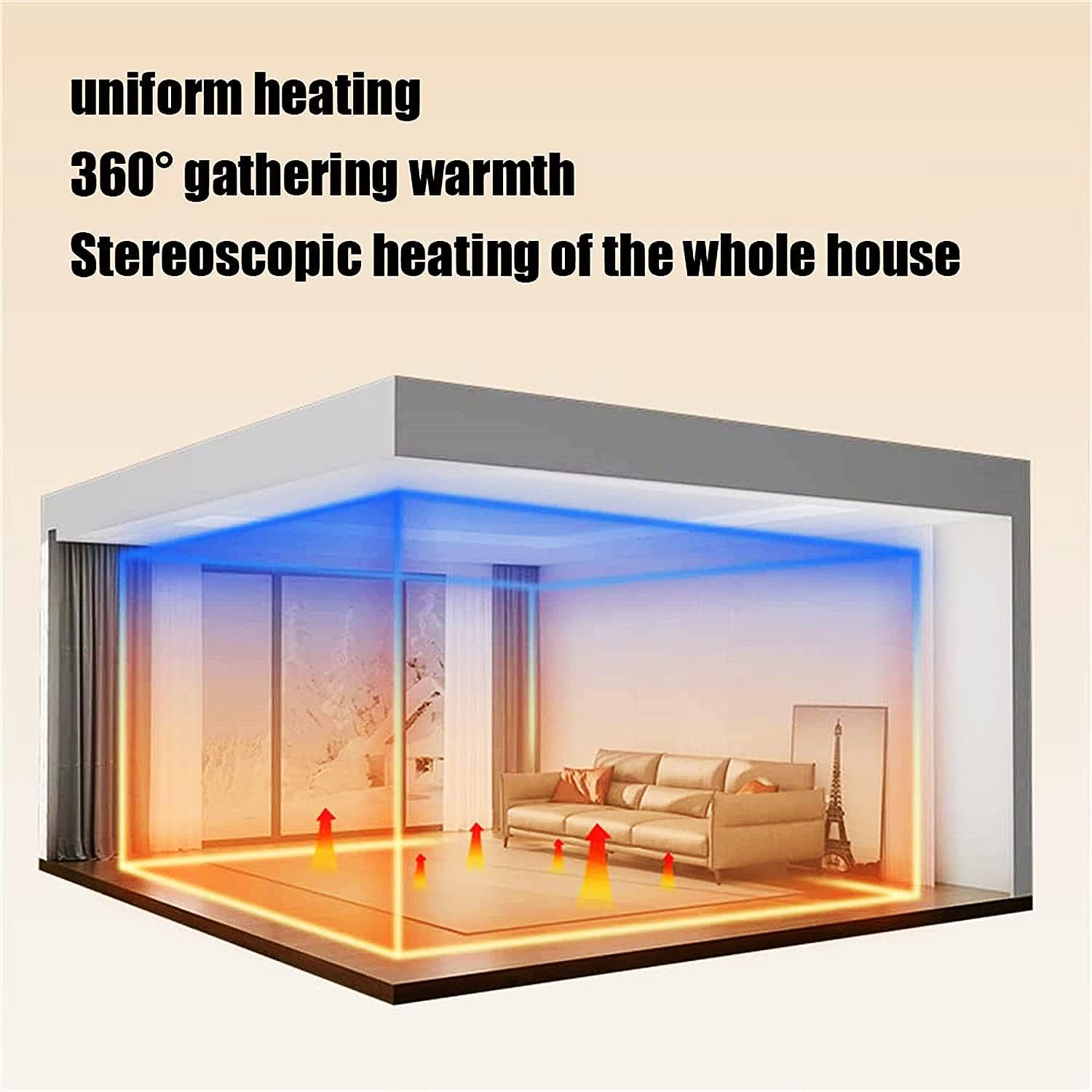 WTTTTW Fast Heating Electric Floor Mat with Timer Temperature Control