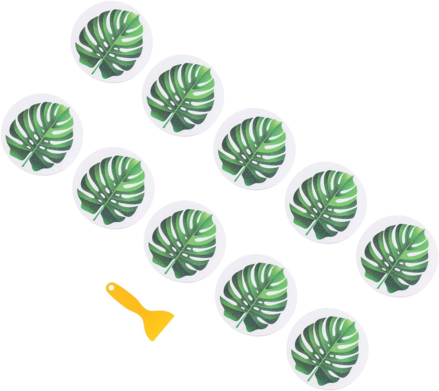 Healifty Non-Slip Bathtub Leaf Decals 1Set