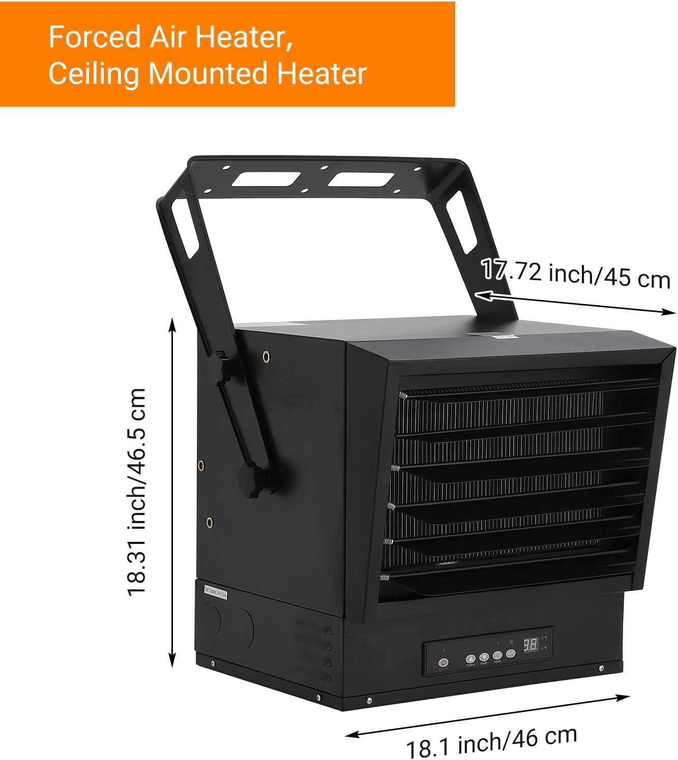 PioneerWorks 10000W Electric Ceiling Mount Heater with Remote and Timer