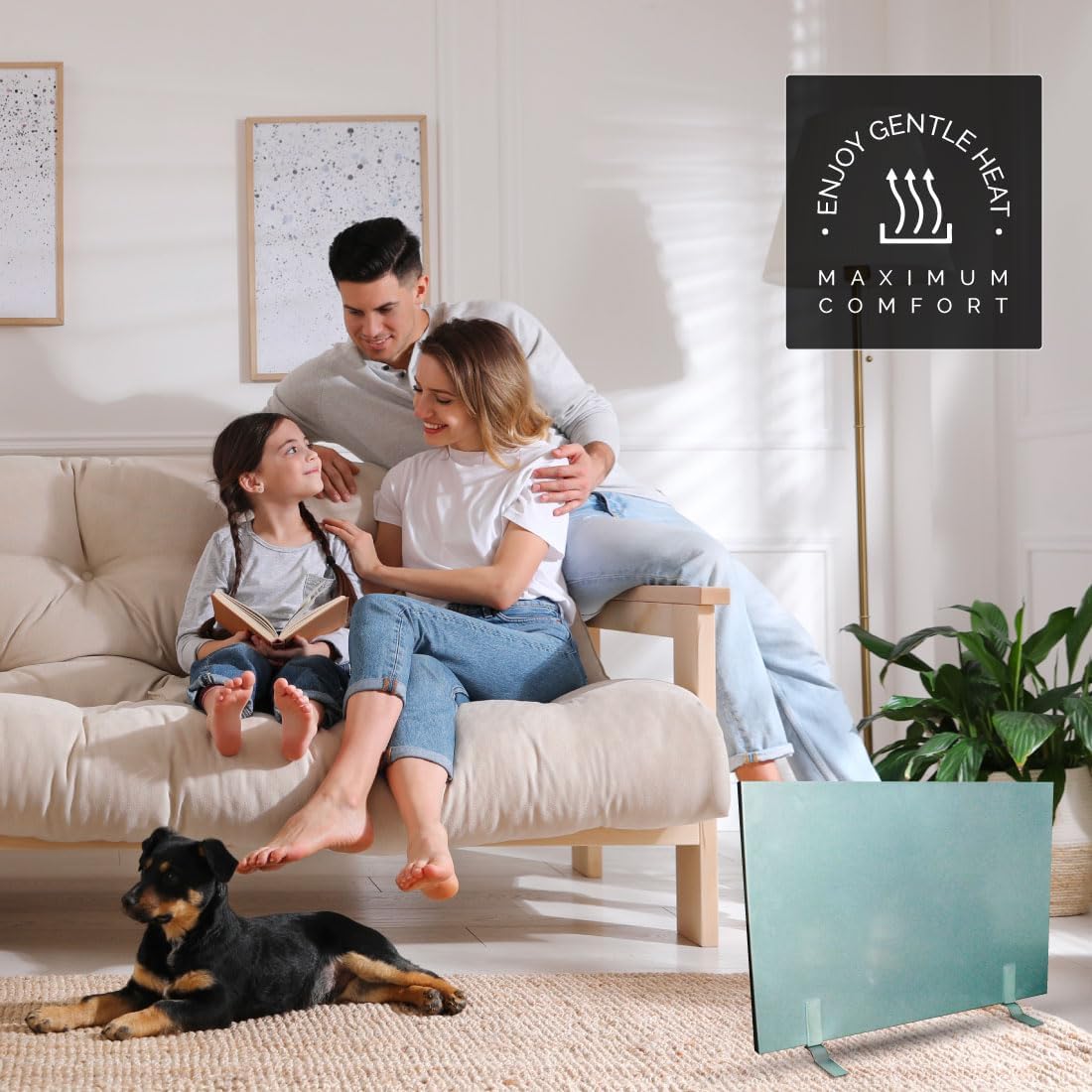 Cozy Legs Flat Panel Heater - 150W Energy Efficient Desk Mount
