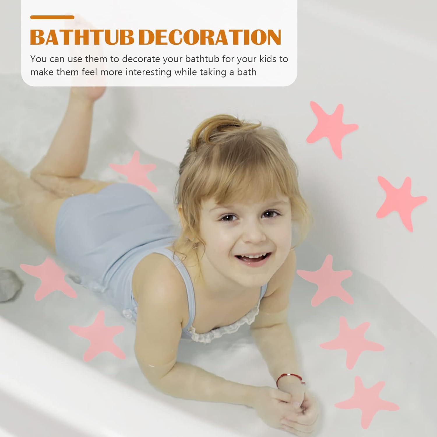 Zerodeko 24pcs Bathtub Stickers Safe Non-skid Decor
