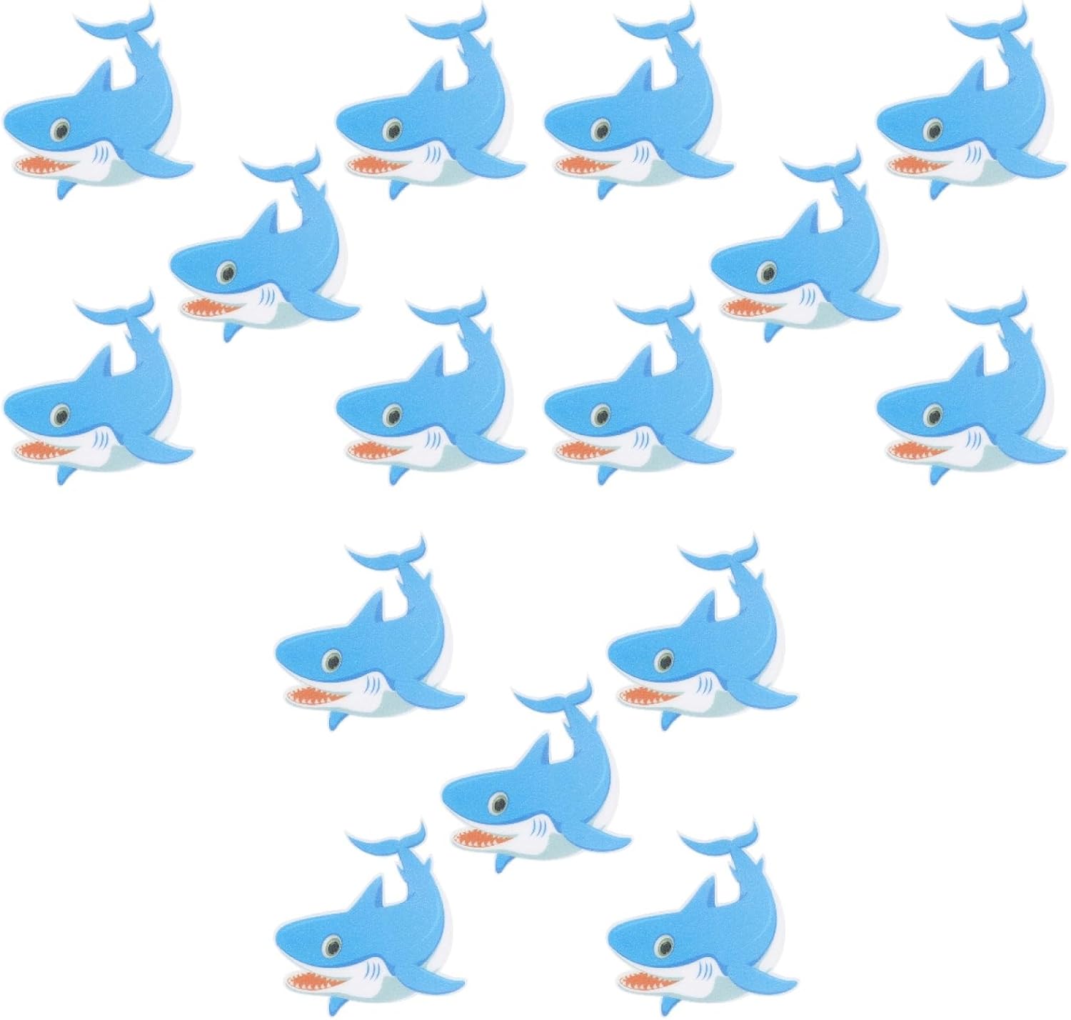 Cabilock Non-Slip Bathtub Stickers with Blue Shark Design