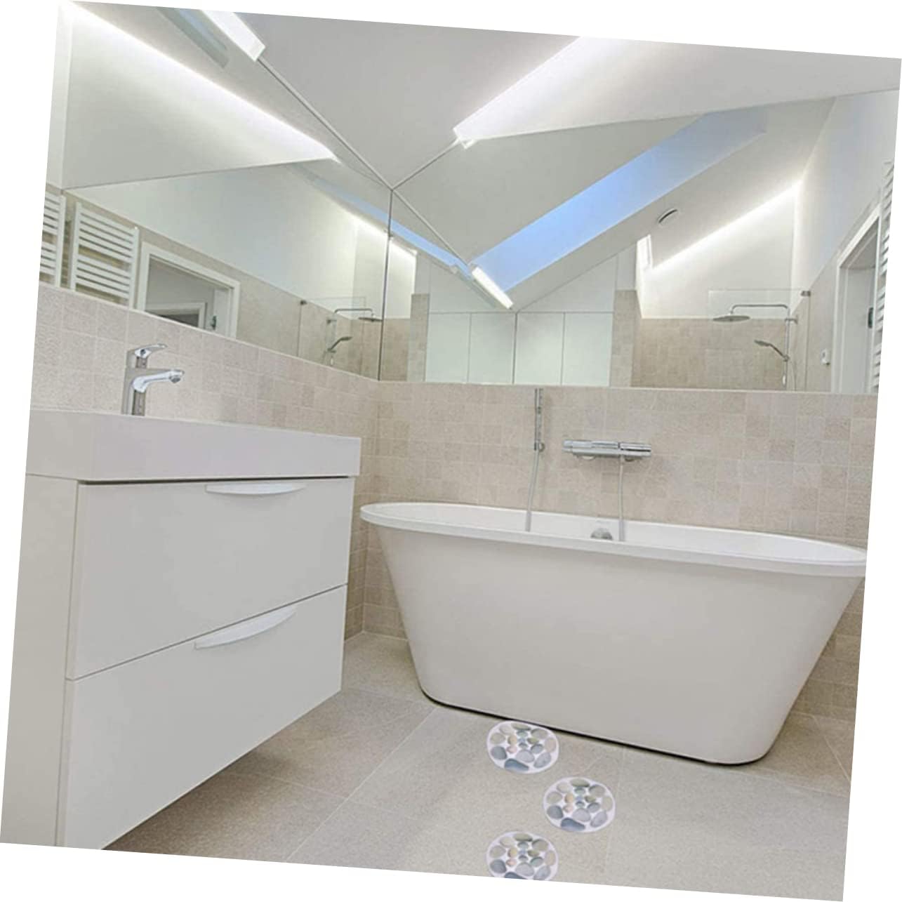 PRETYZOOM Non-Slip Tub Stickers for Bath and Kitchen