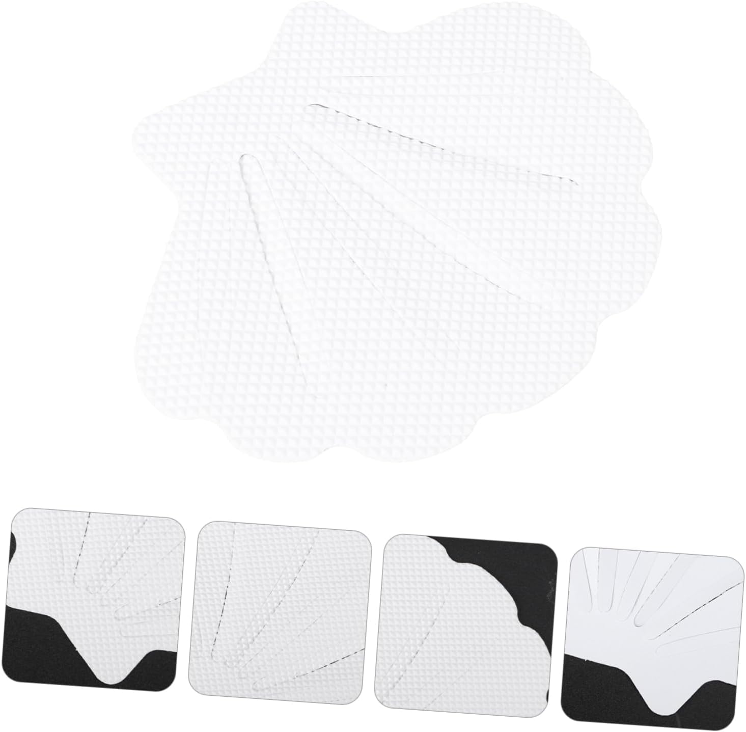 Luxshiny 12PCS Sea Shell Anti Slip Stickers for Shower Safety