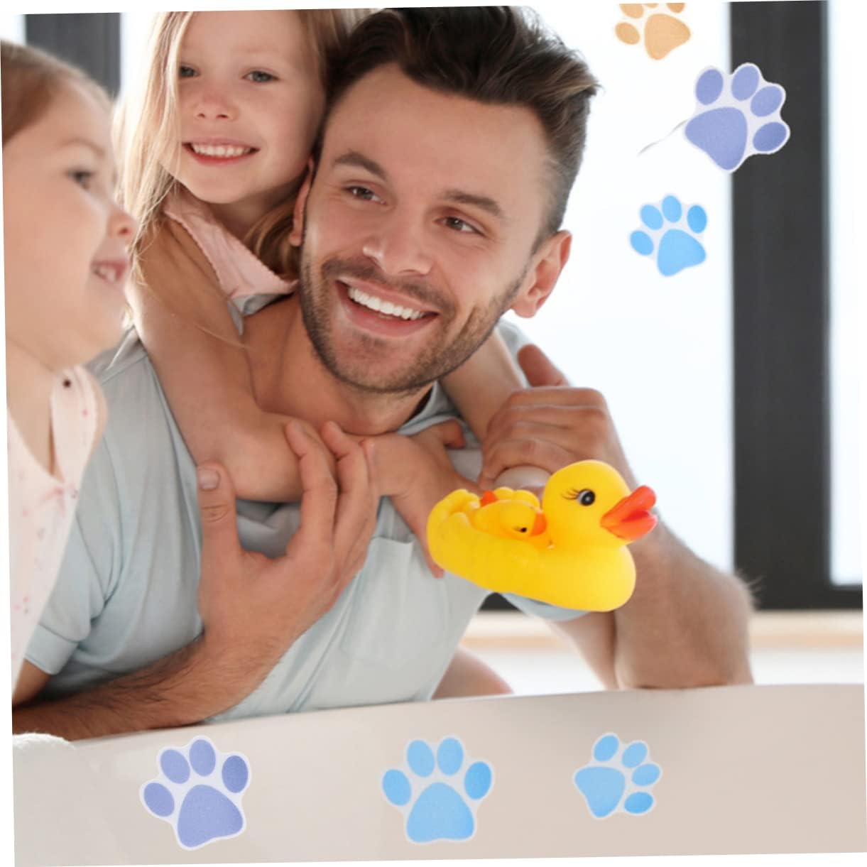 10pcs Dog Paw Print Bathtub Decals Anti-Skid Stickers