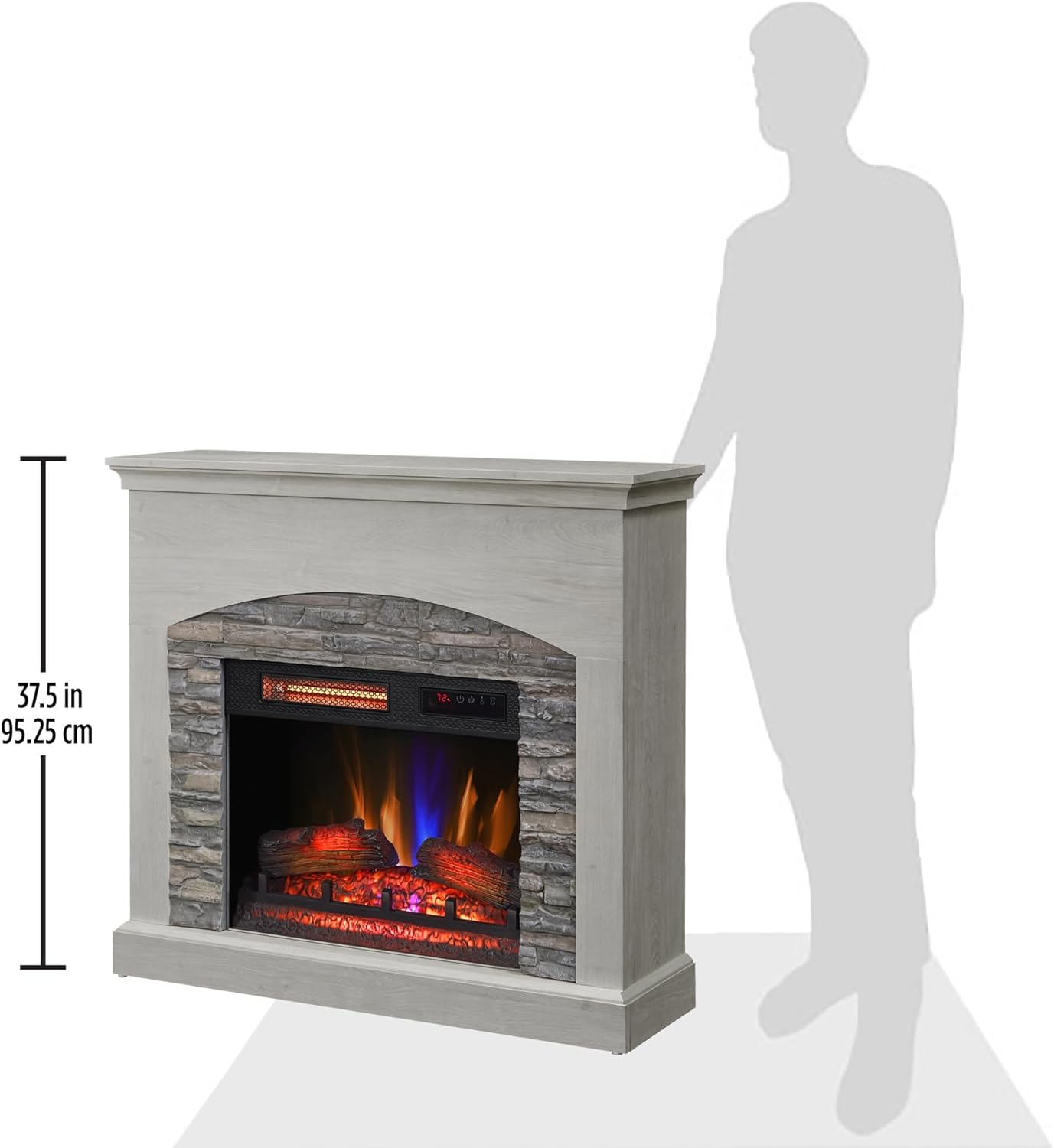 Duraflame Wall Mantel Electric Fireplace Fairfax Oak