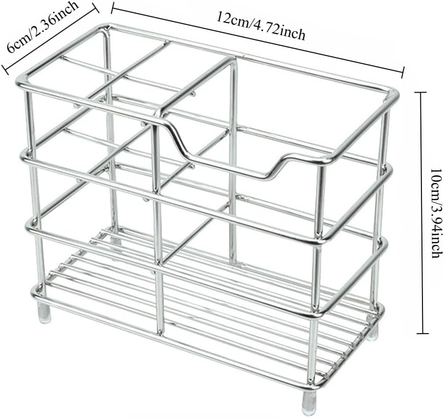 Sleek Silver Toothbrush Holder for Bathroom Essentials