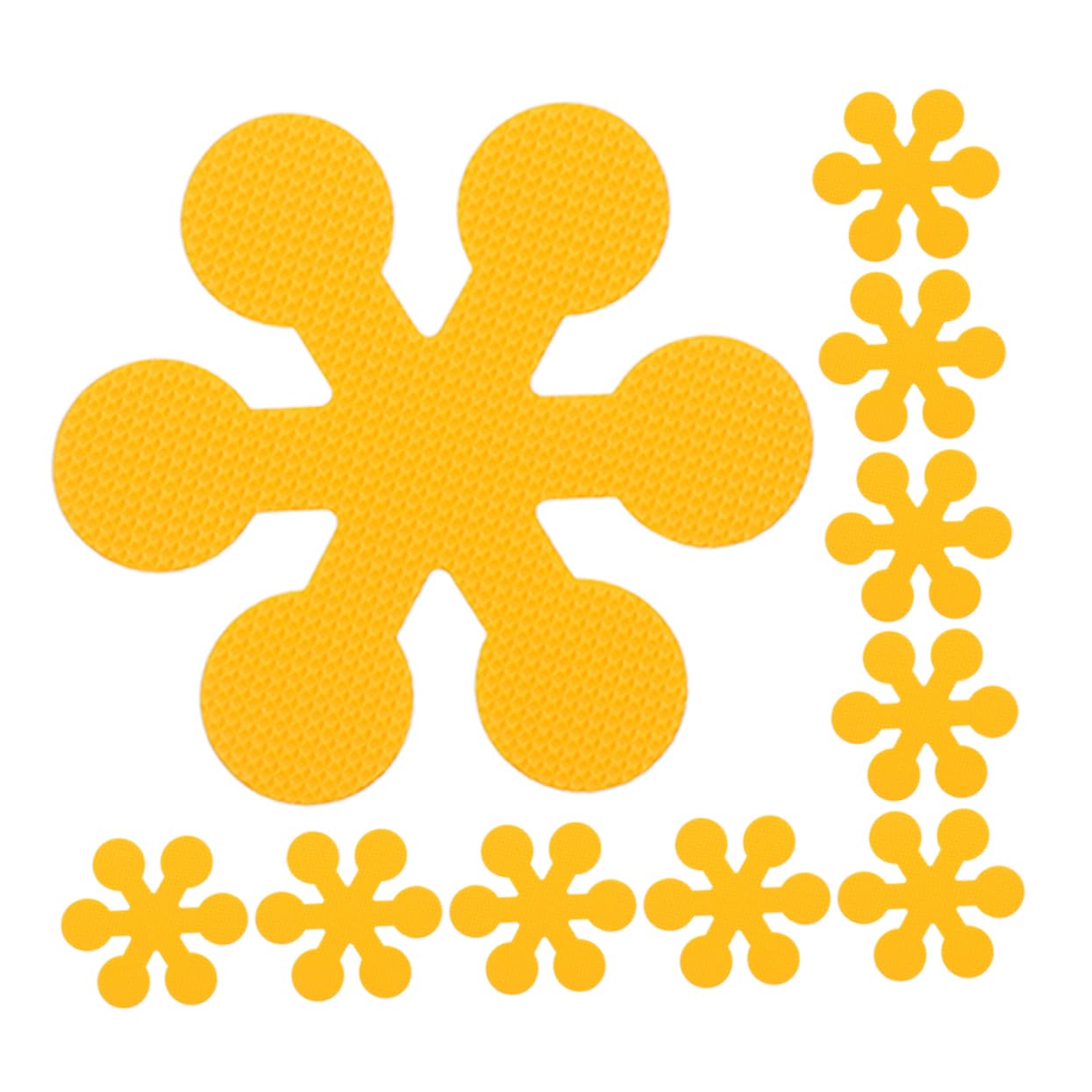 Hemoton Nonstick Tub Stickers 12pcs Snowflake Flower