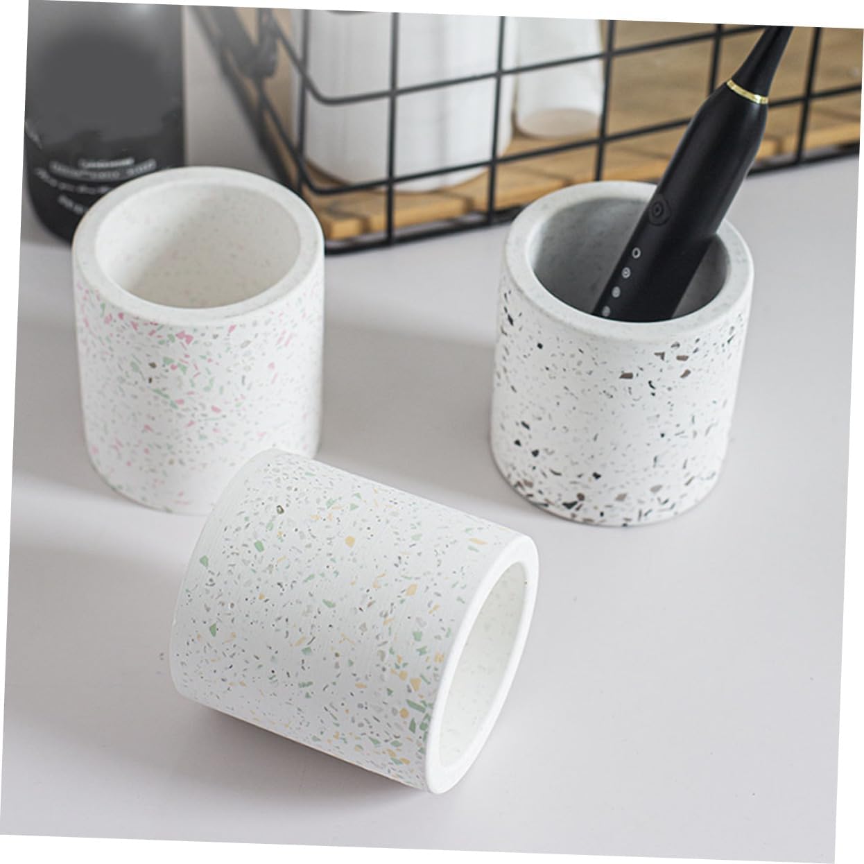 Zerodeko Thickened Toothbrush Holder for Bathroom Wall Mount 1