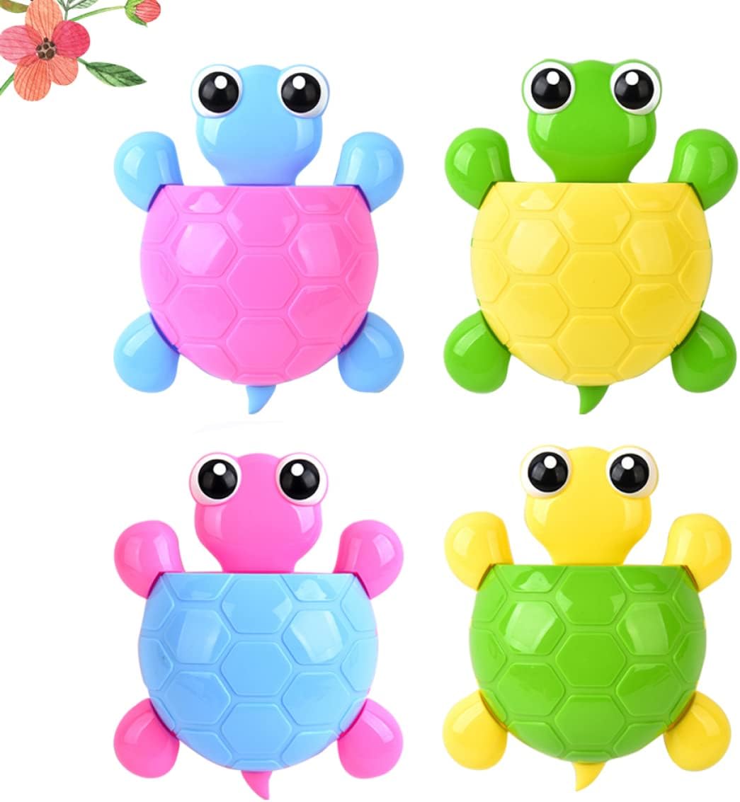 Cute Green Turtle Toothbrush Holder Suction Cup Mount