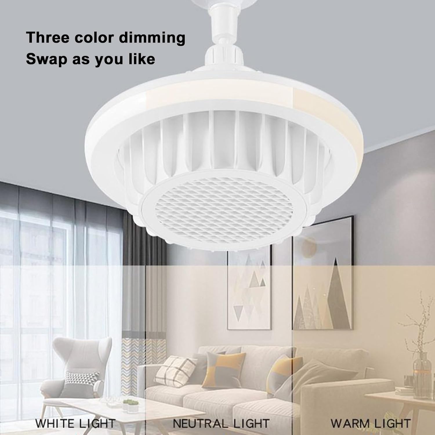 EZVAYA 600W Ceiling Fan with Heater and Light