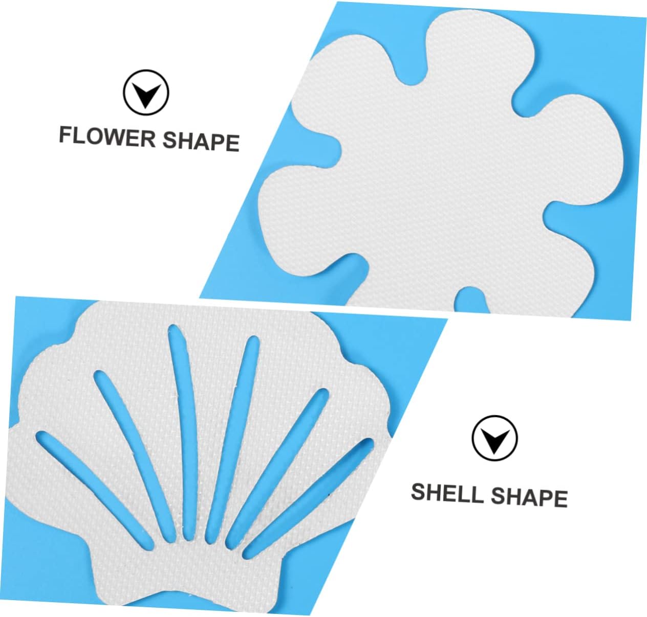 Unomor 2 Sets Non-Slip Bathtub Stickers with Flower Shell Design