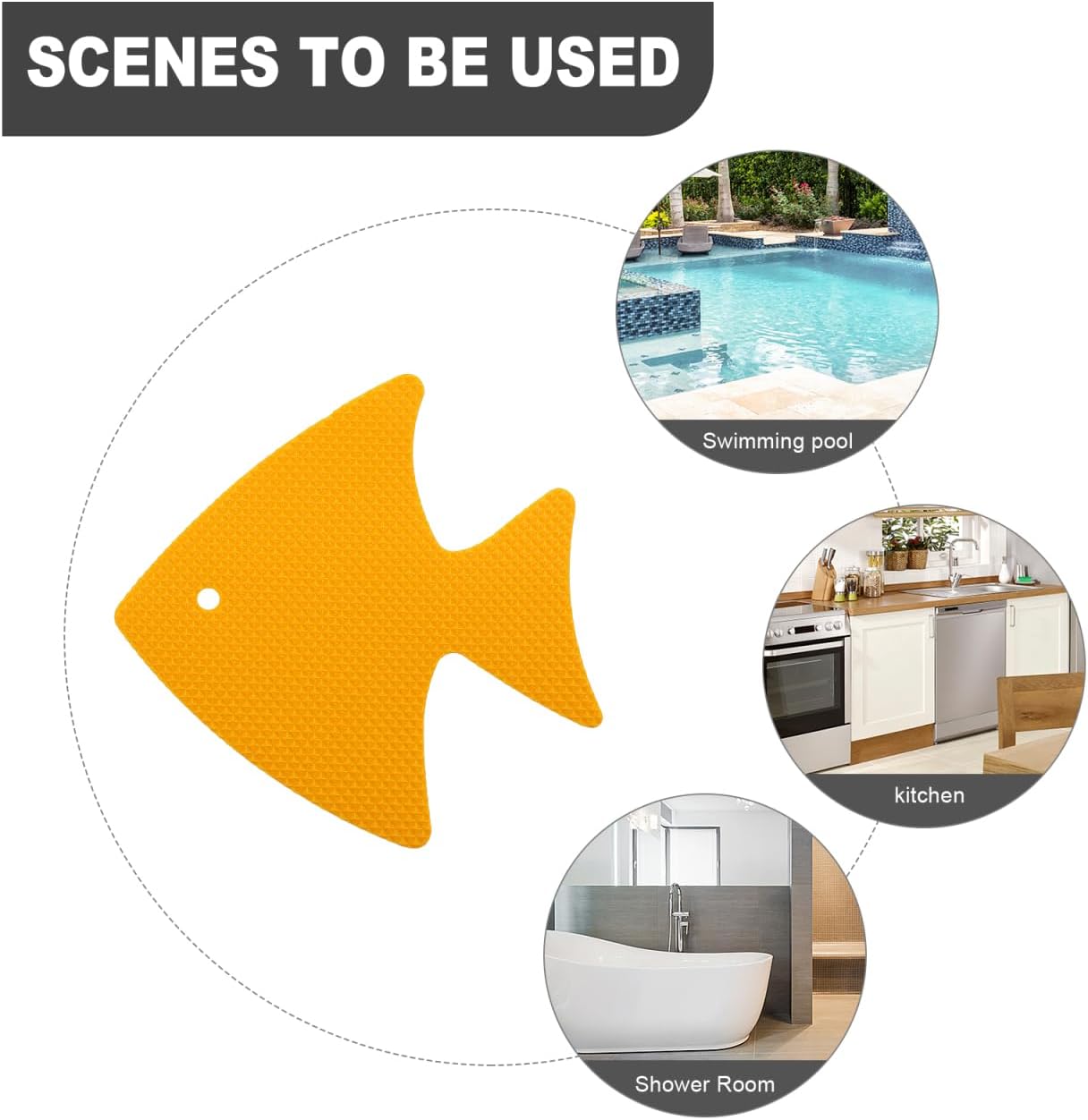 Angoily 20PCS Anti-Slip Bath Stickers with Sea Animal Decals