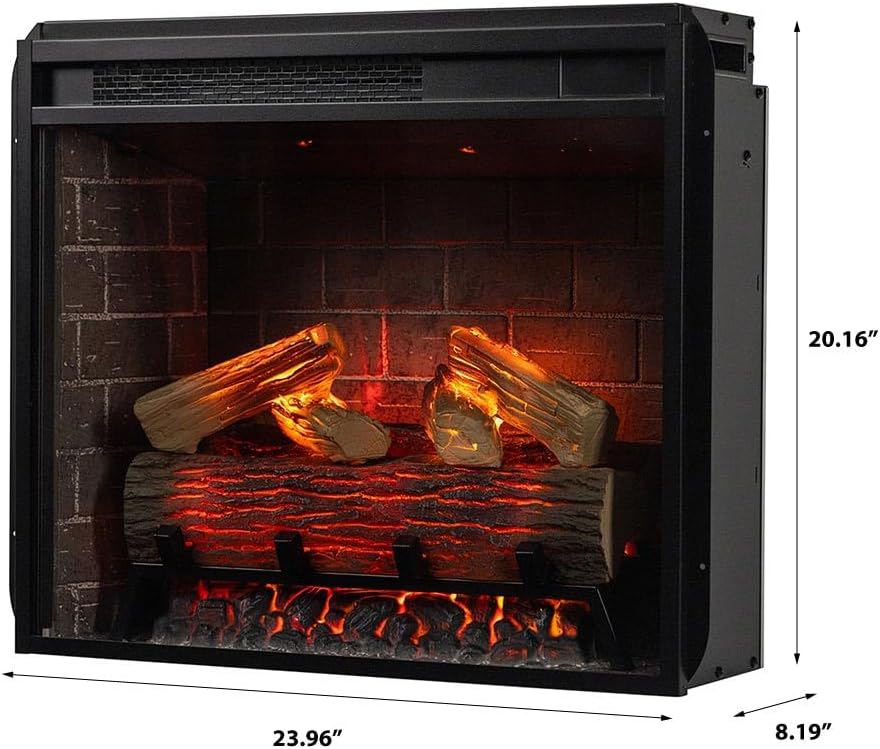 Modern Ember Uptown - Electric Fireplace Insert with Remote and Alexa Compatibility