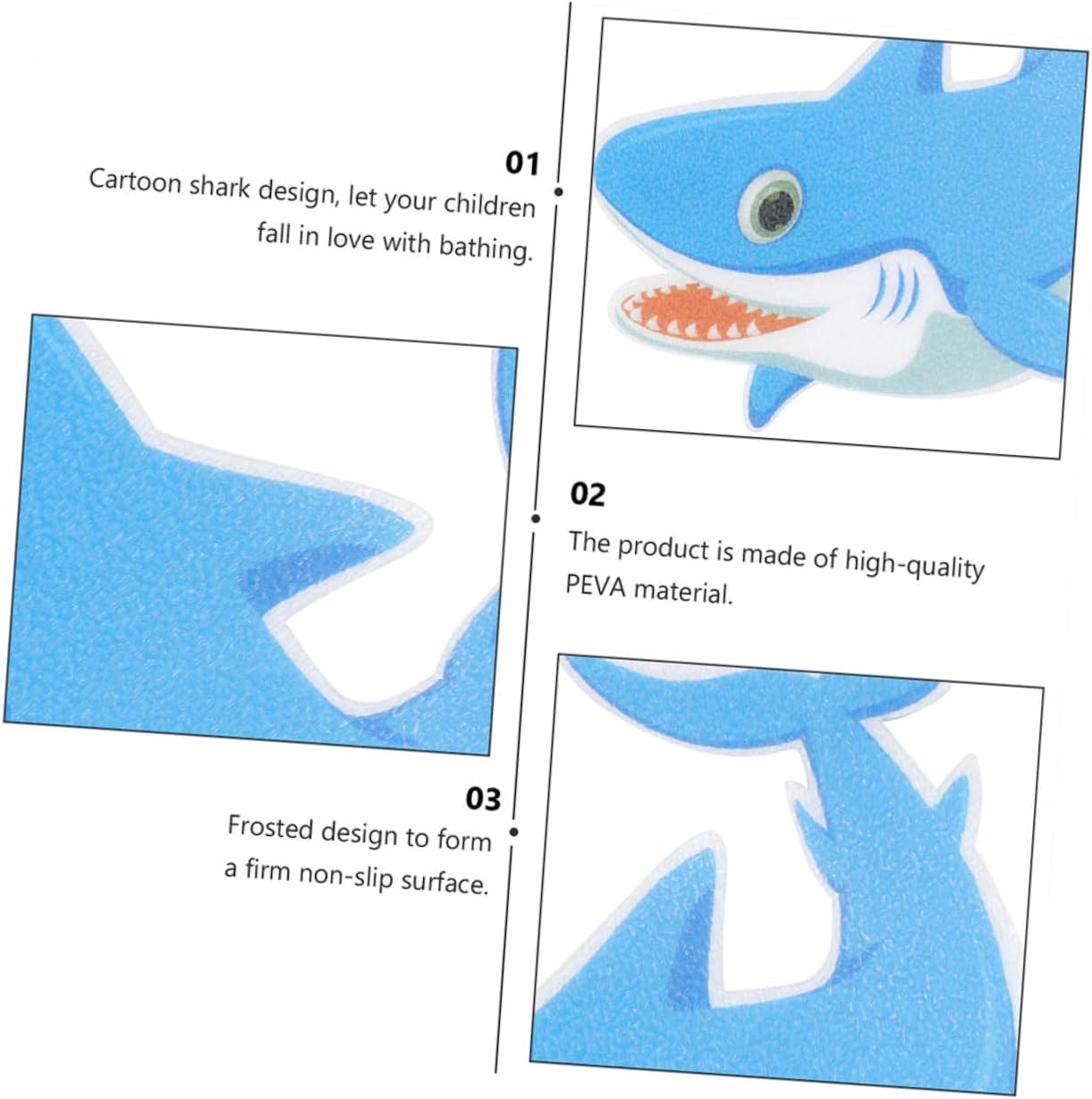 PRETYZOOM Marine Animal Bathtub Stickers 6 Pack Non-Slip Decor