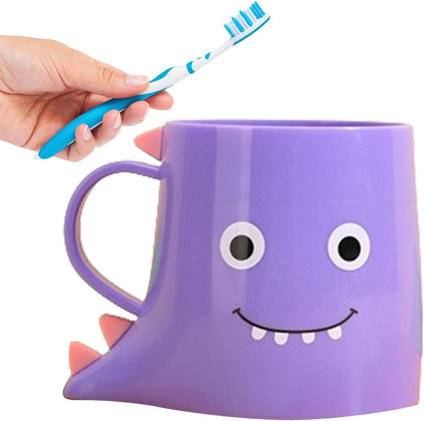 Dinosaur Toothbrush Holder with Wash Cup Purple