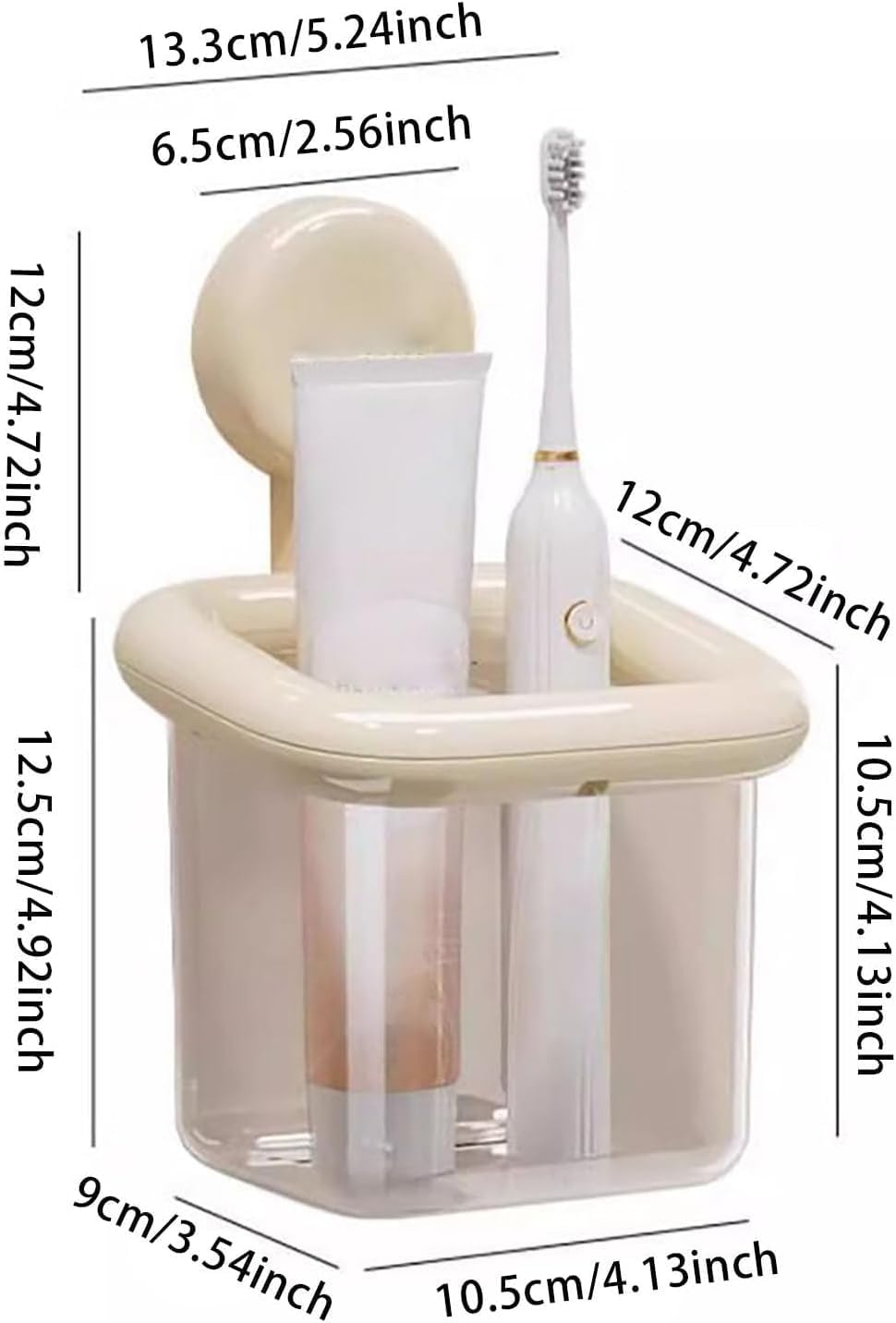Cute Robot Bathroom Organizer with Suction Cup Mount