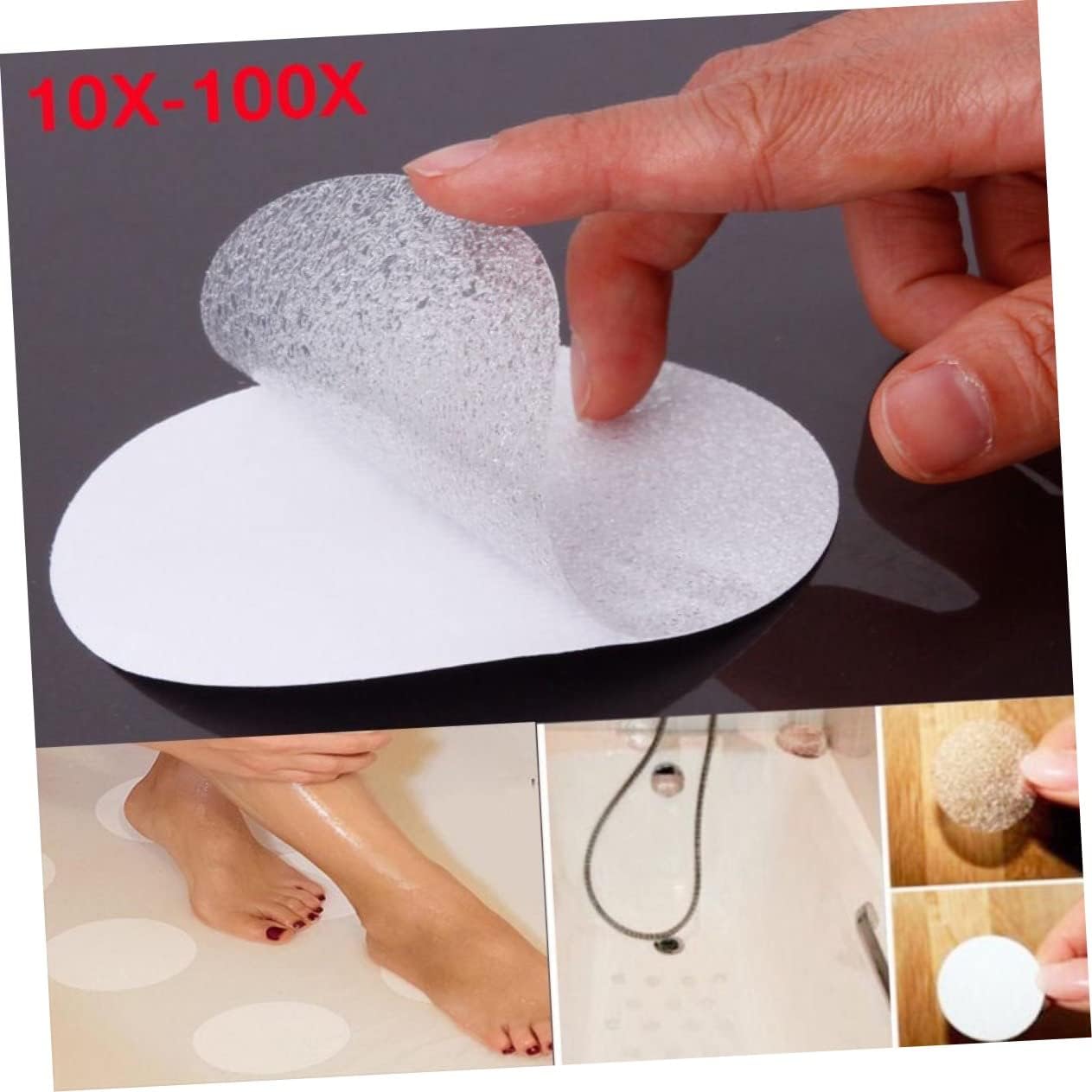 Anneome Non Slip Bathtub Decals 10x4 Peva Stickers for Elderly Disabled