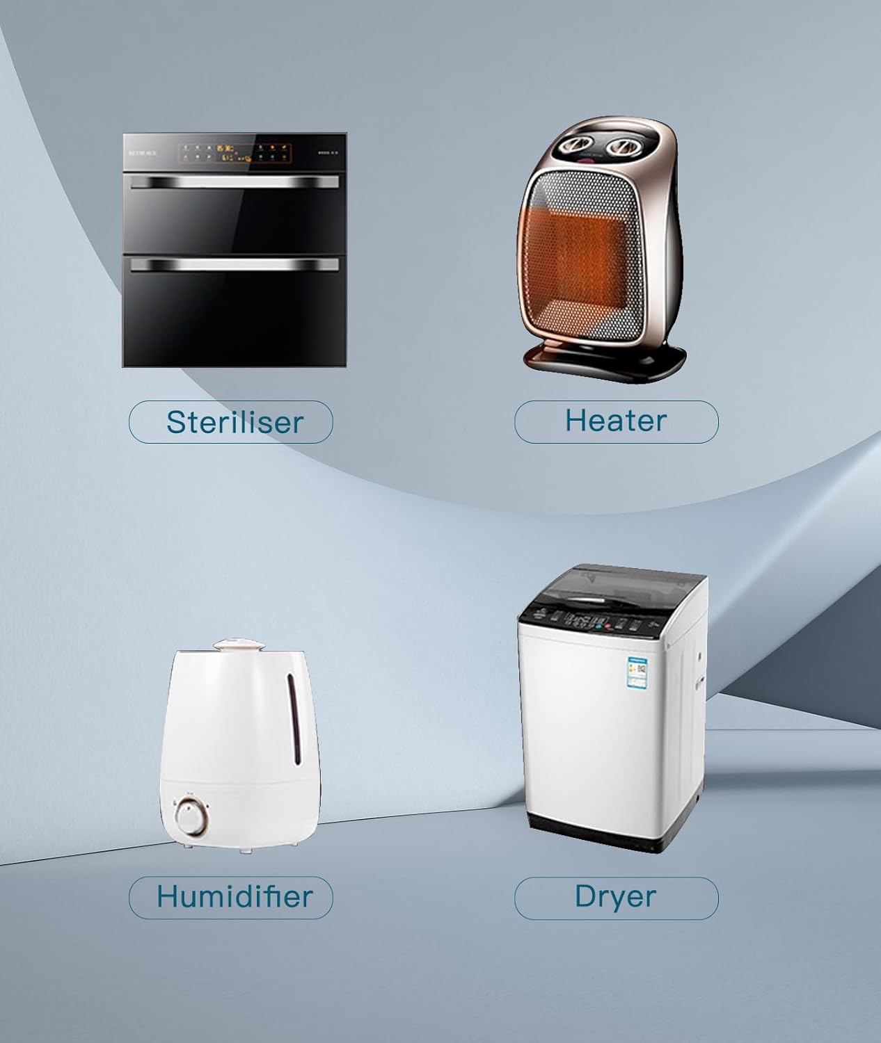 Irosiy 12V 50W Compact Ceramic Heater for Quick Heating