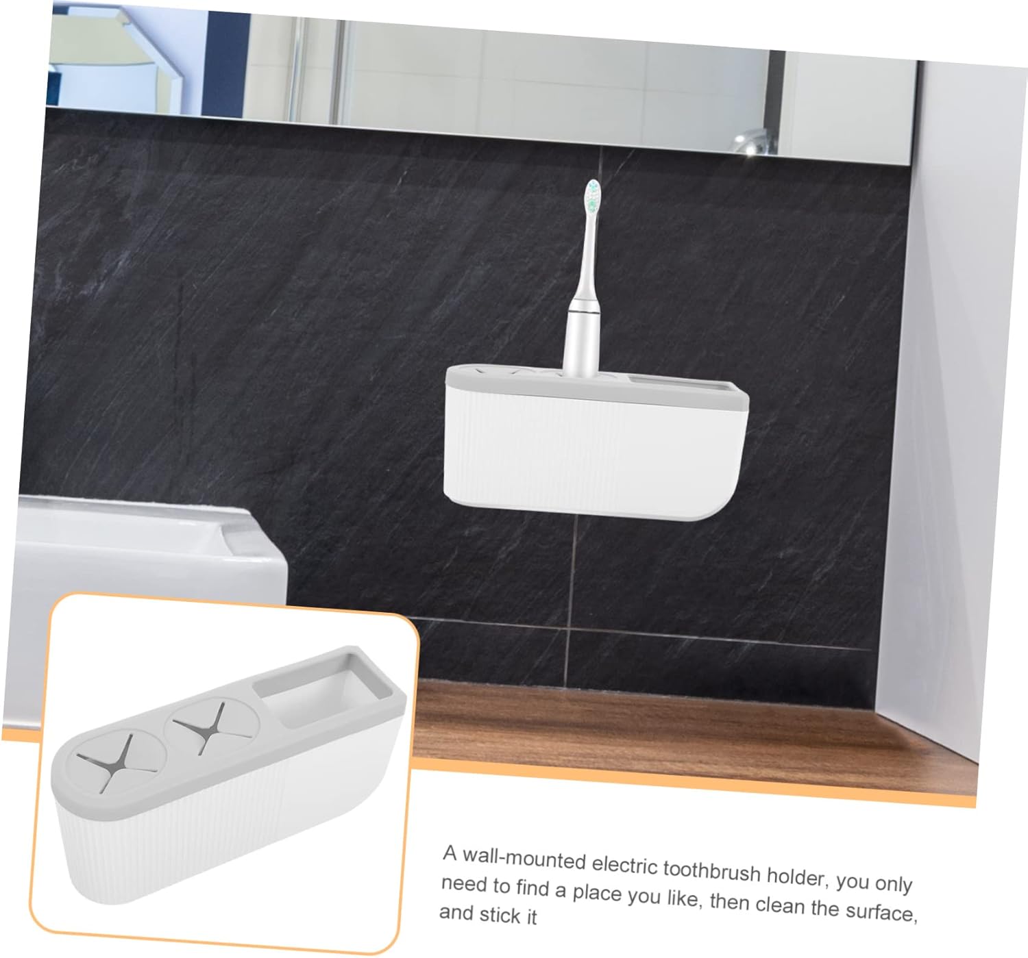 Wall Mounted Toothbrush Holder for Electric Toothbrushes 1