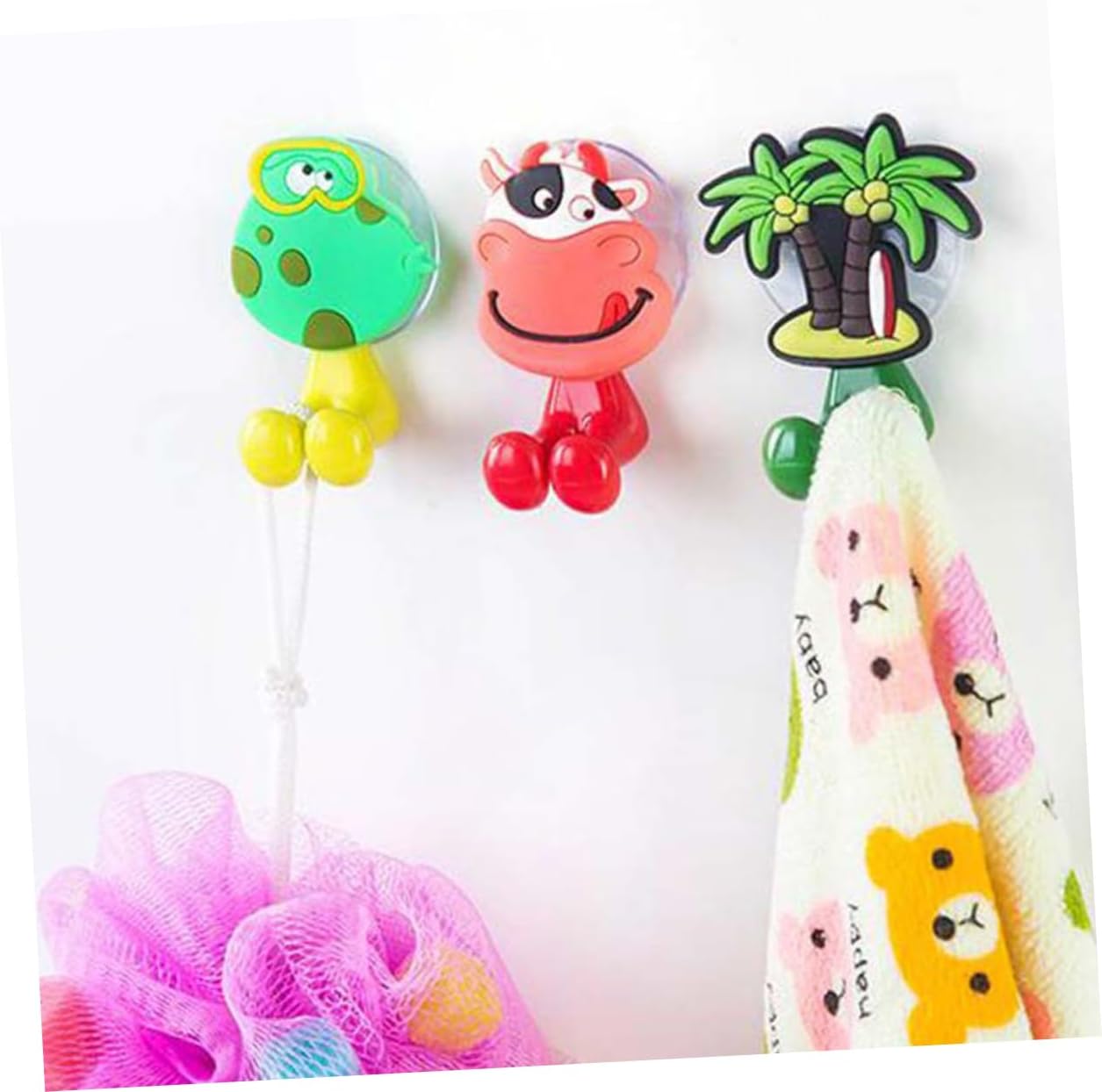 10pcs Cartoon Animal Toothbrush Holder Suction Cup Wall Mount 1