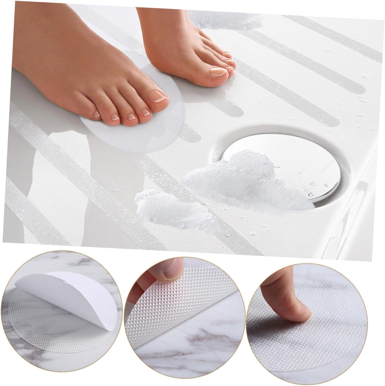 VICASKY 30 Pcs Round Non-Slip Stickers for Bathtubs and Showers