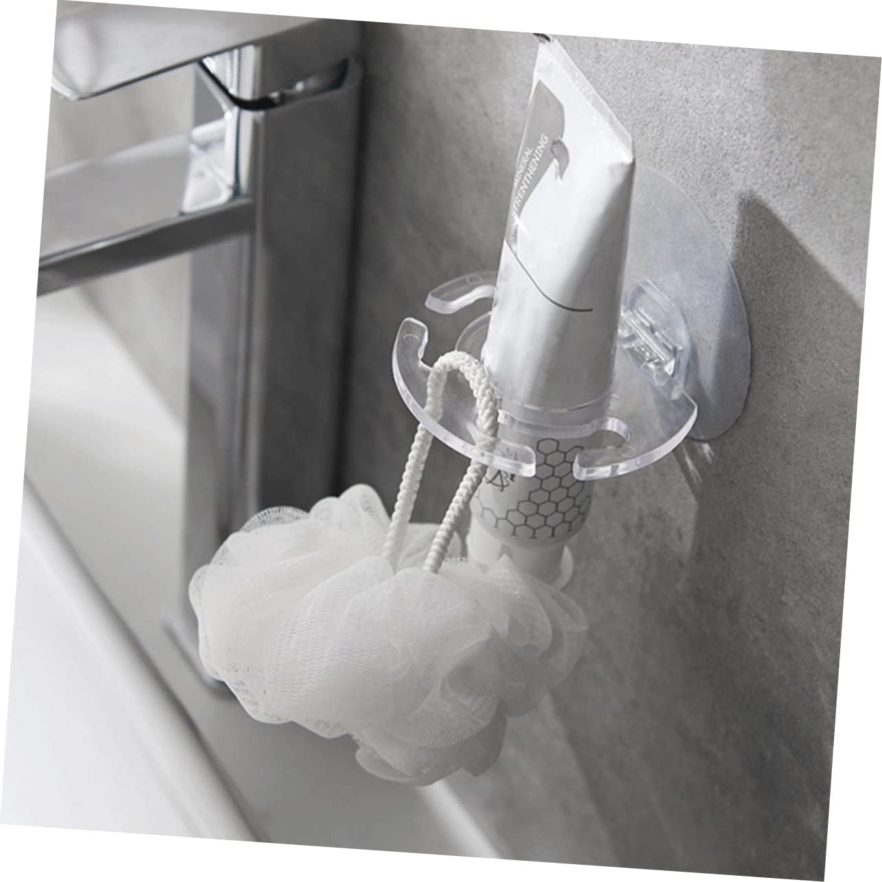 Healifty 5Pcs Wall Mounted Toothbrush Holder Organizer