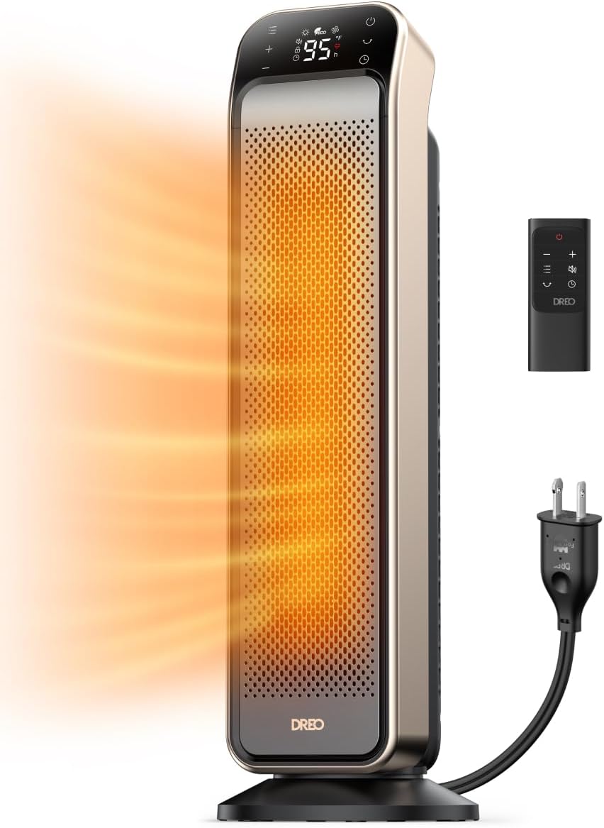 Dreo Space Heater with Remote and Anti-Burn Plug