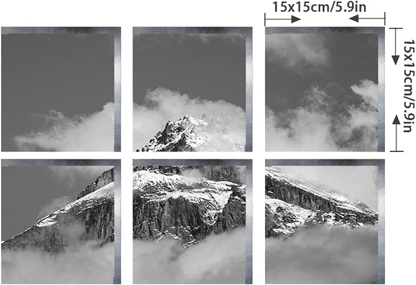 ChezMax Non-Slip Bathtub Sticker with Mountain Peak Pattern