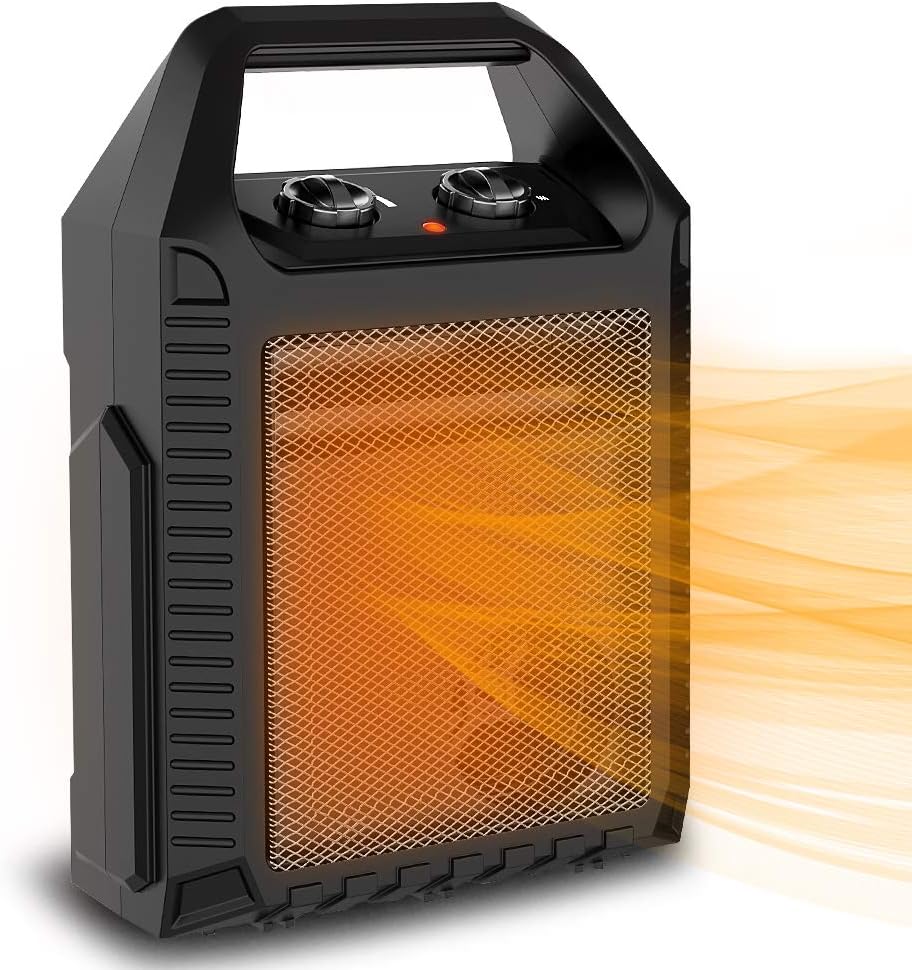 LifePlus 1500W Electric Space Heater with 3 Heat Modes and Fan