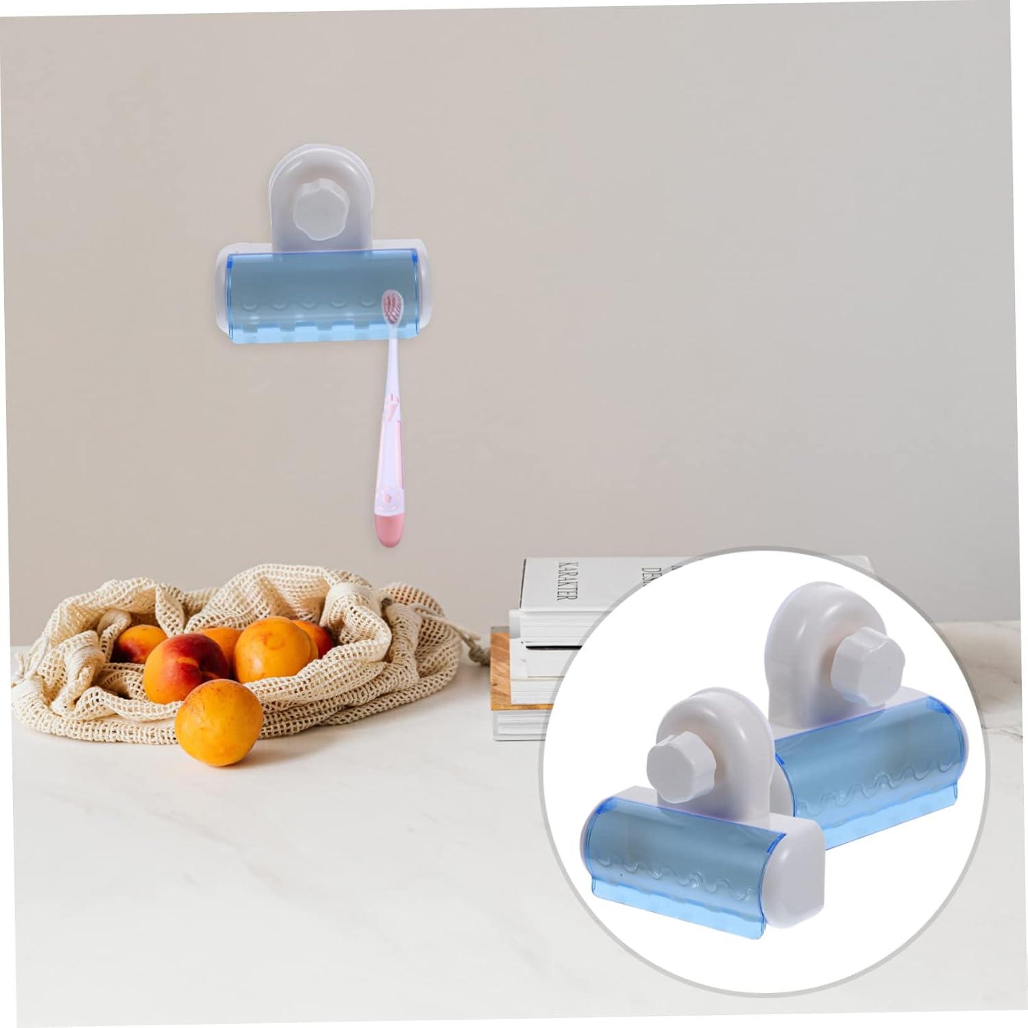 CATIEBYE 2pcs Suction Toothbrush Holder Wall Mounted