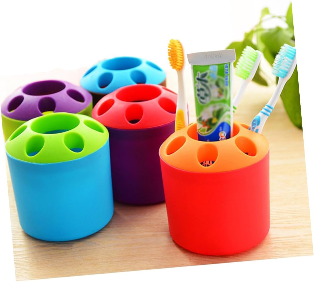 ABOOFAN Large Toothbrush Holder with Toothpaste Storage 1