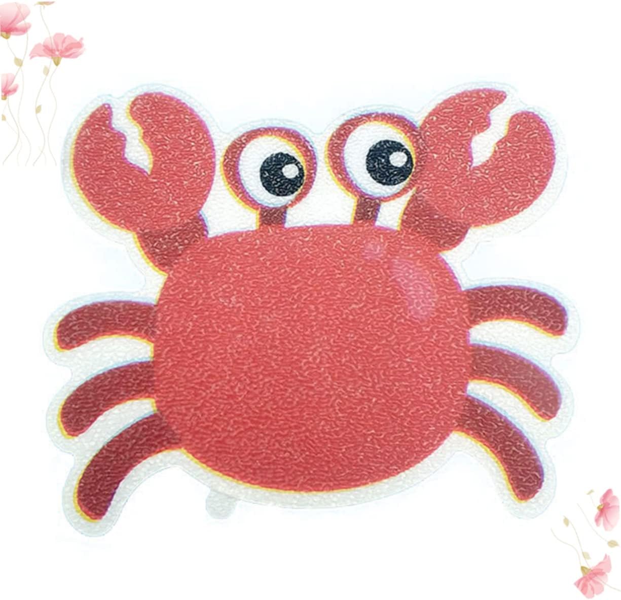 5pcs Non-Slip Bath Stickers Crab Decor Tub Treads