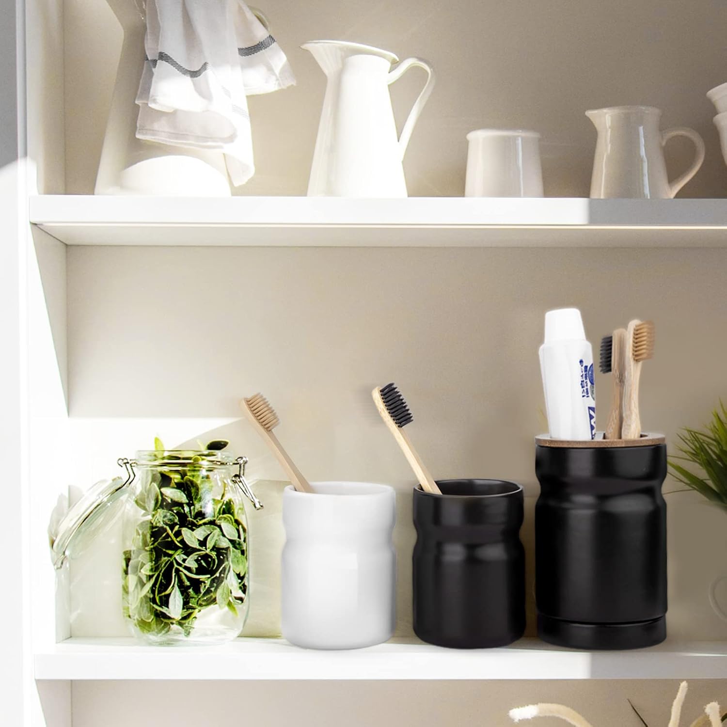 Nucookery 275 Ceramic Black Kids Toothbrush Holder
